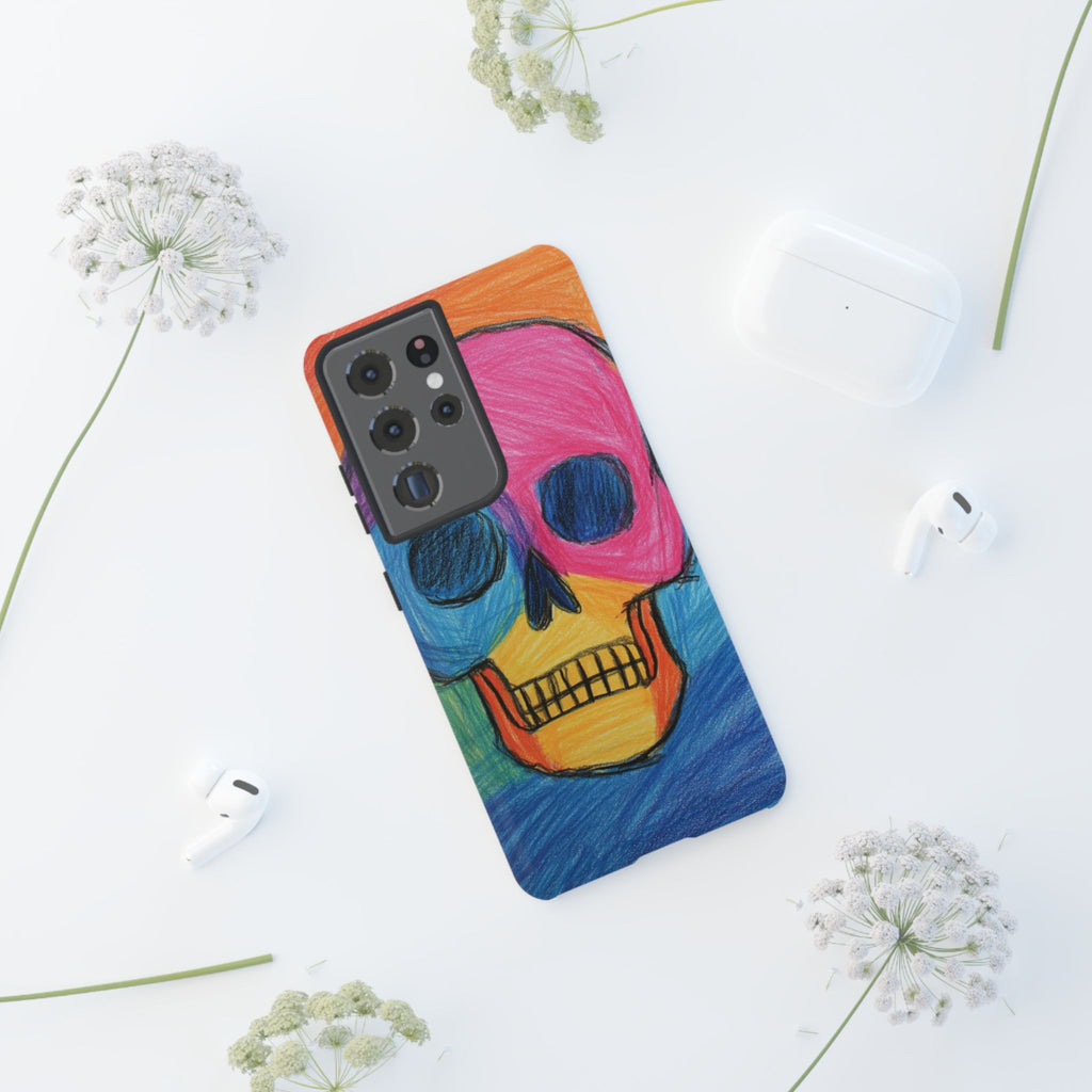 Vibrant Skull Phone Case | Tough Cases, Colorful Design, Unique Art Phone Cover