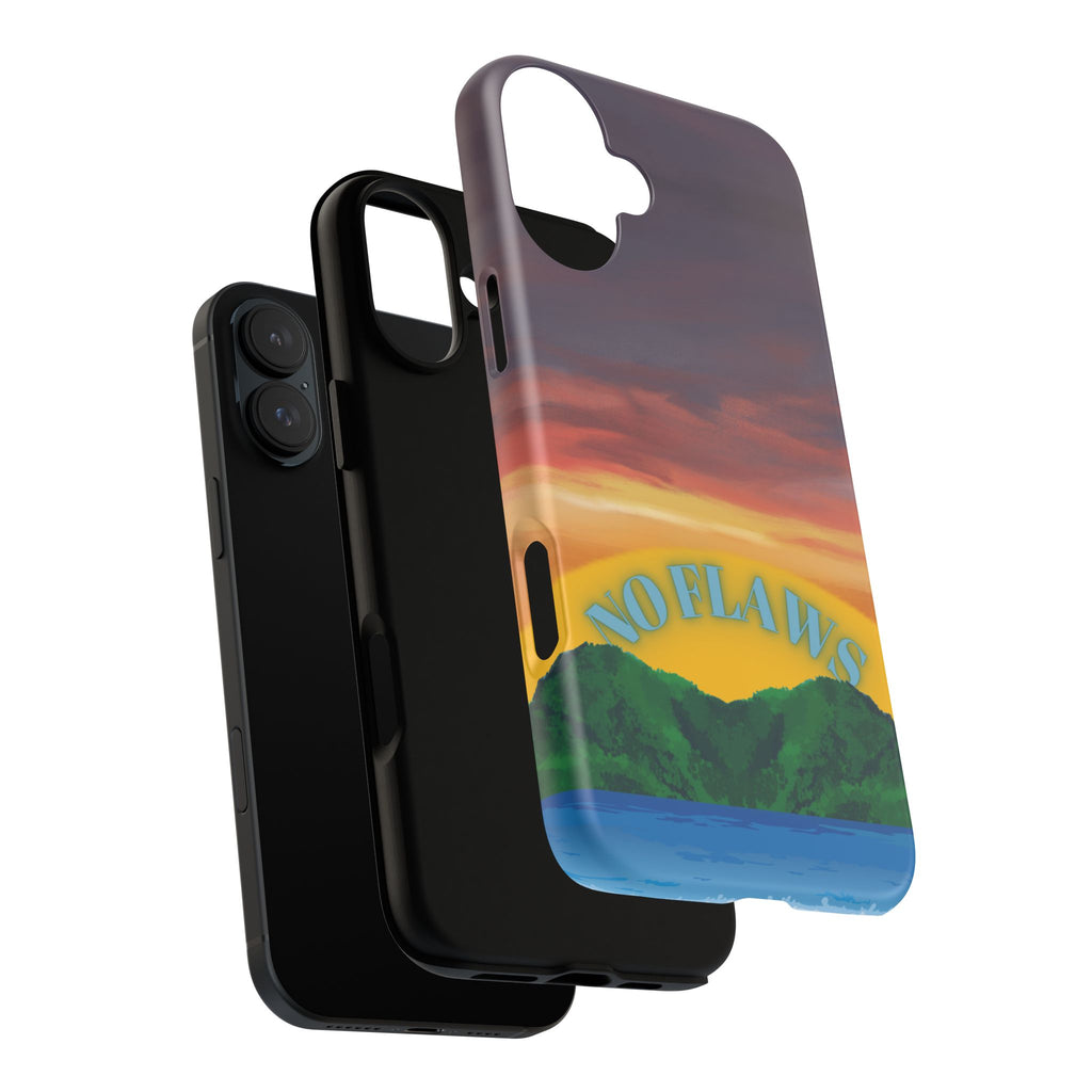 Sunset 'No Flaws' Tough Phone Case — Tropical Beach Protective Cover