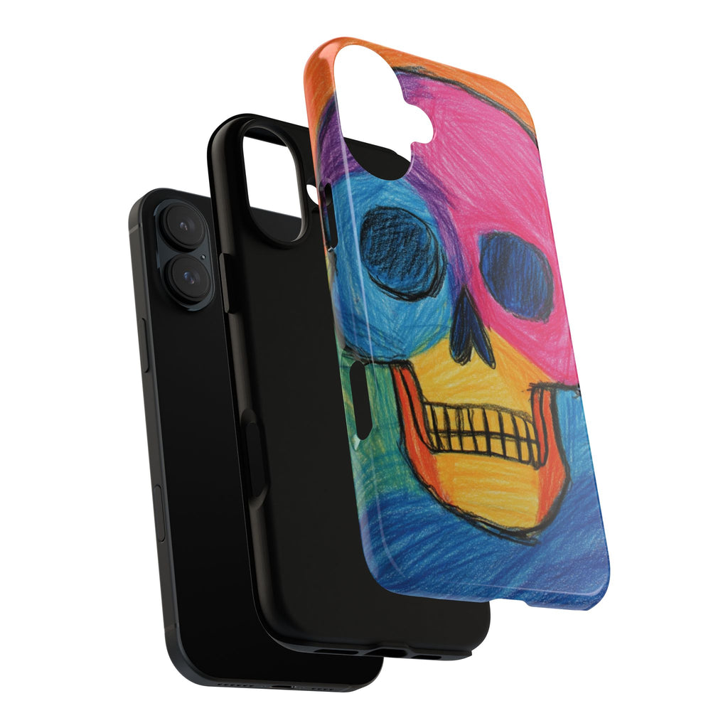 Vibrant Skull Phone Case | Tough Cases, Colorful Design, Unique Art Phone Cover