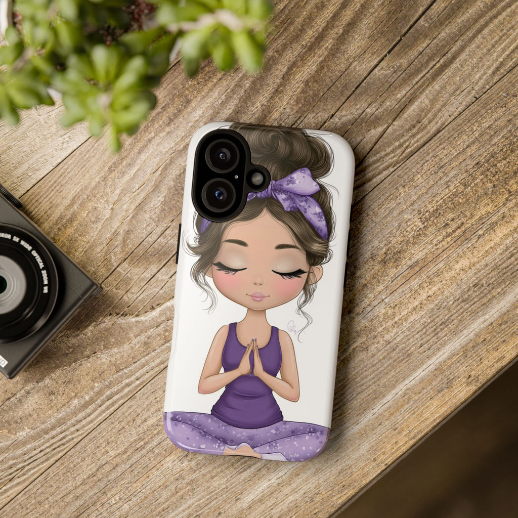 Yoga Phone Case for Mindfulness Gift for Yogis, Meditation Accessory, Zen Vibe
