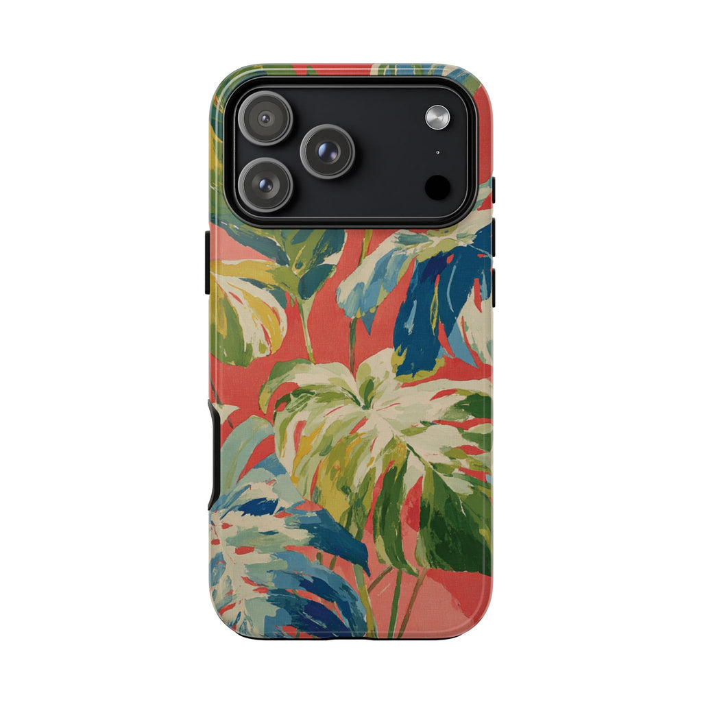 Tropical Phone Case, Floral Tough Case, Vibrant Phone Cover for Summer
