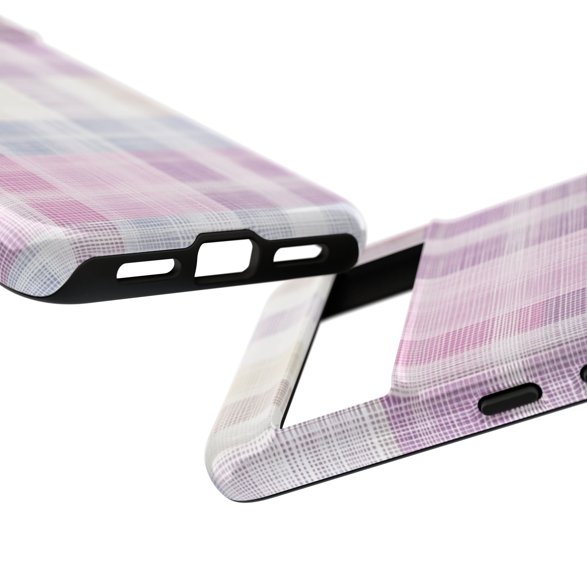 Pink Plaid Phone Case, Trendy Accessories, Birthday, Everyday Use, Tough Cases