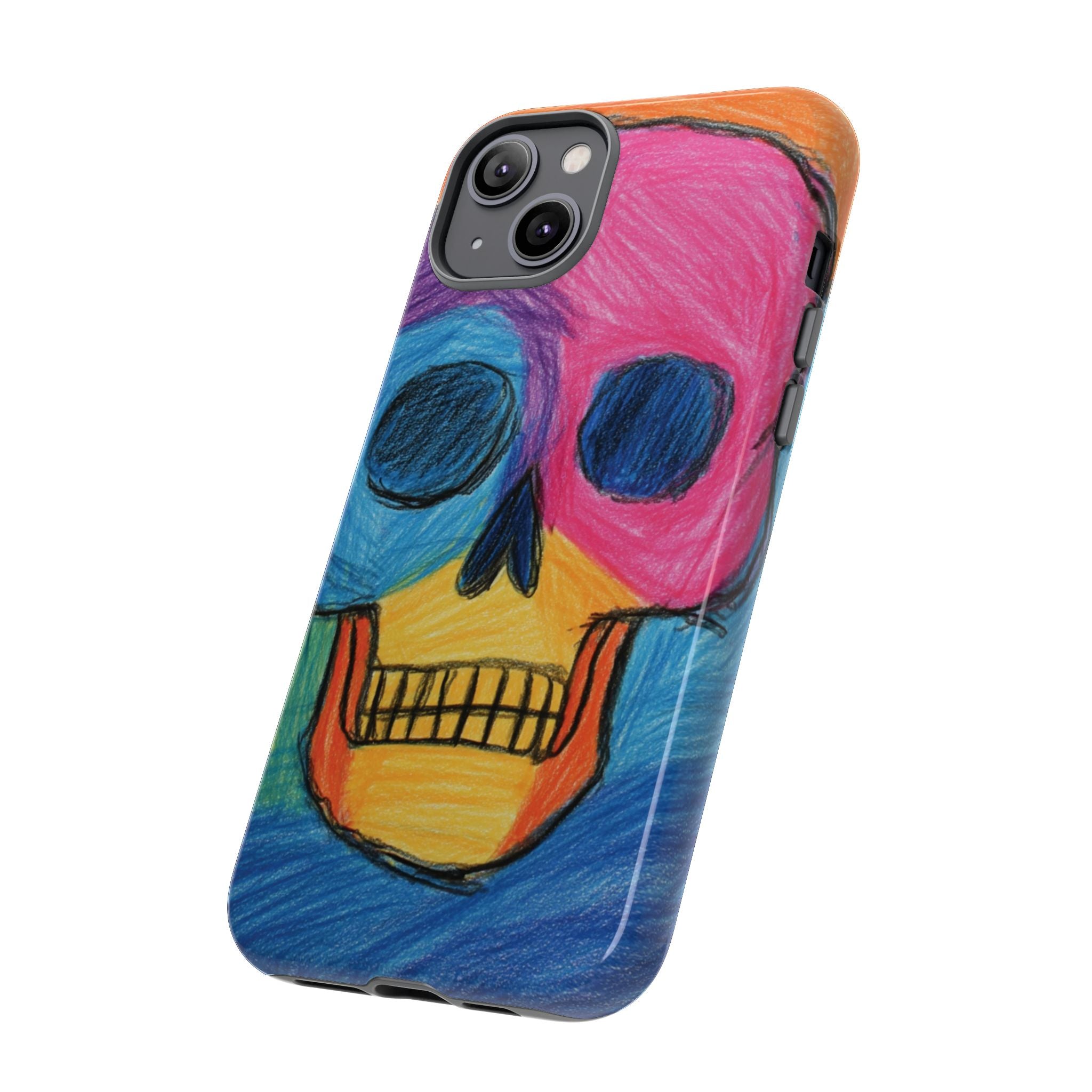 Vibrant Skull Phone Case | Tough Cases, Colorful Design, Unique Art Phone Cover