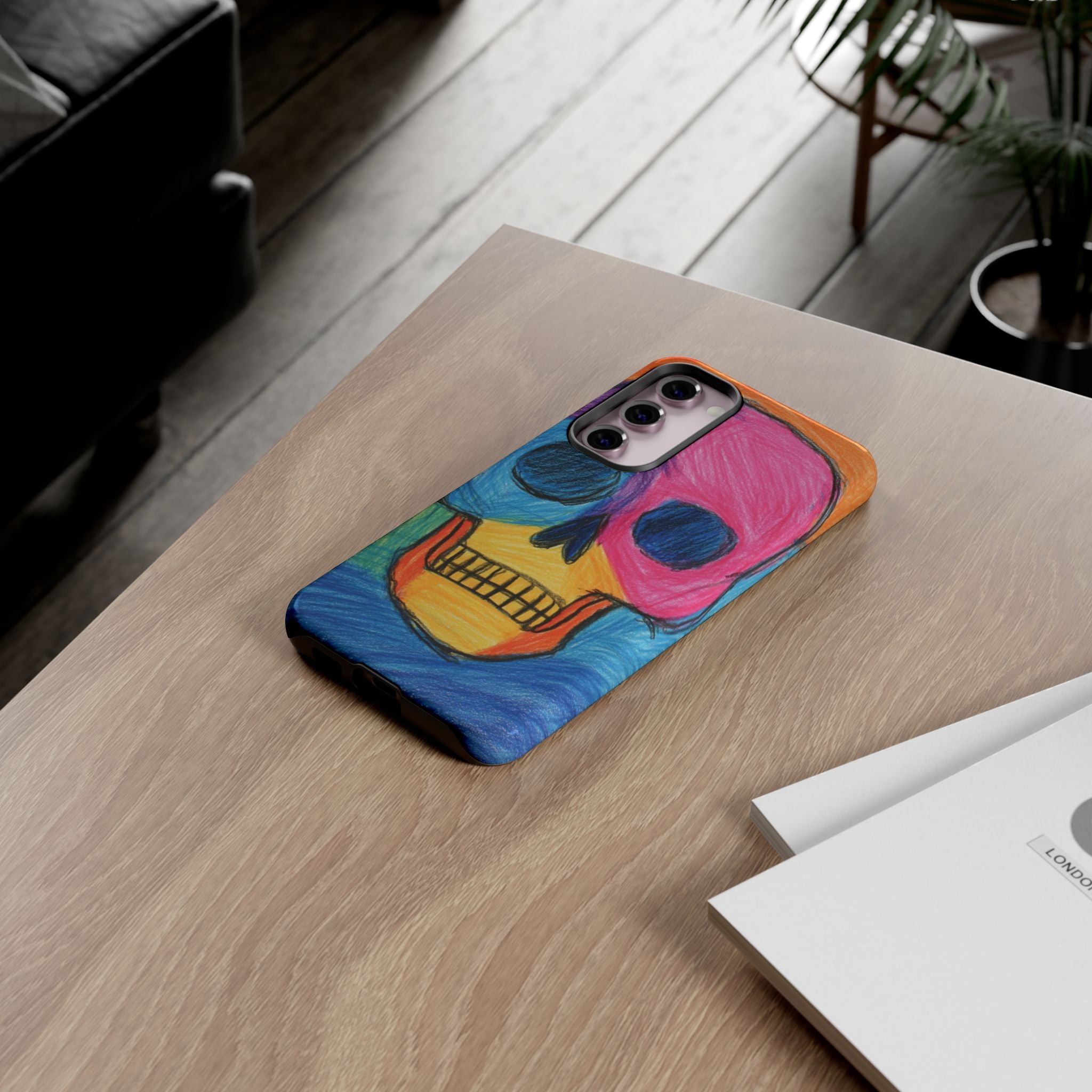 Vibrant Skull Phone Case | Tough Cases, Colorful Design, Unique Art Phone Cover