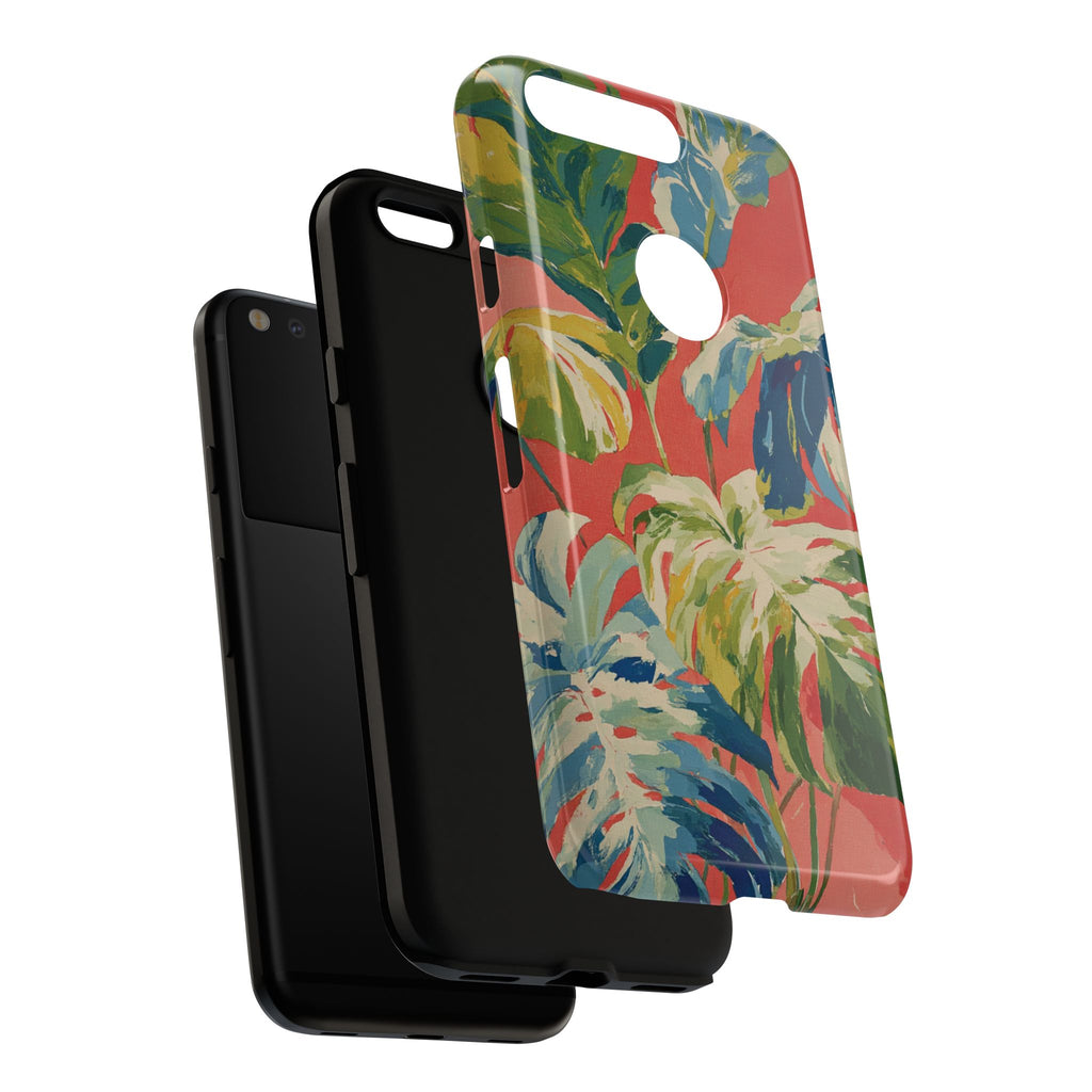 Tropical Phone Case, Floral Tough Case, Vibrant Phone Cover for Summer