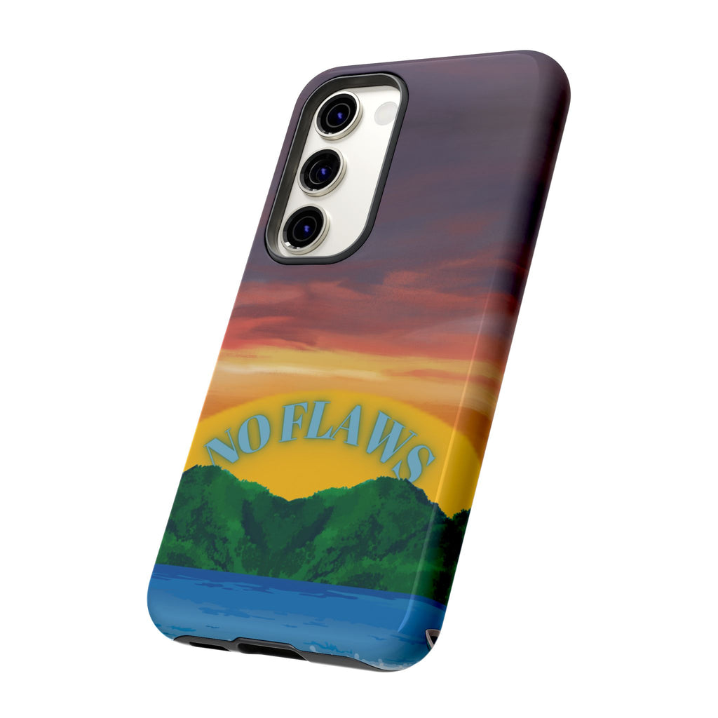 Sunset 'No Flaws' Tough Phone Case — Tropical Beach Protective Cover