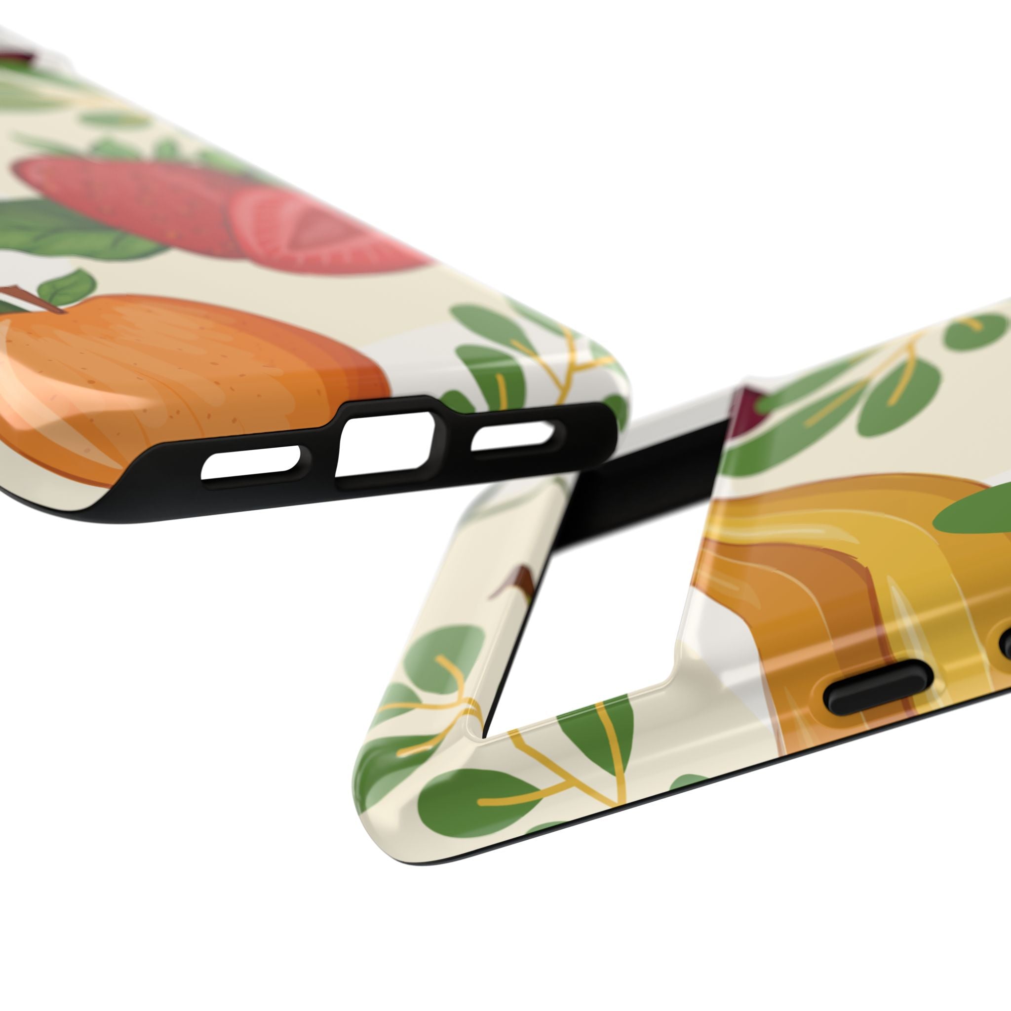 Fruit Pattern Tough Case — Floral Strawberry & Banana Phone Cover