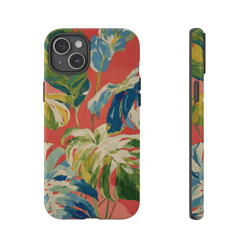 Tropical Phone Case, Floral Tough Case, Vibrant Phone Cover for Summer