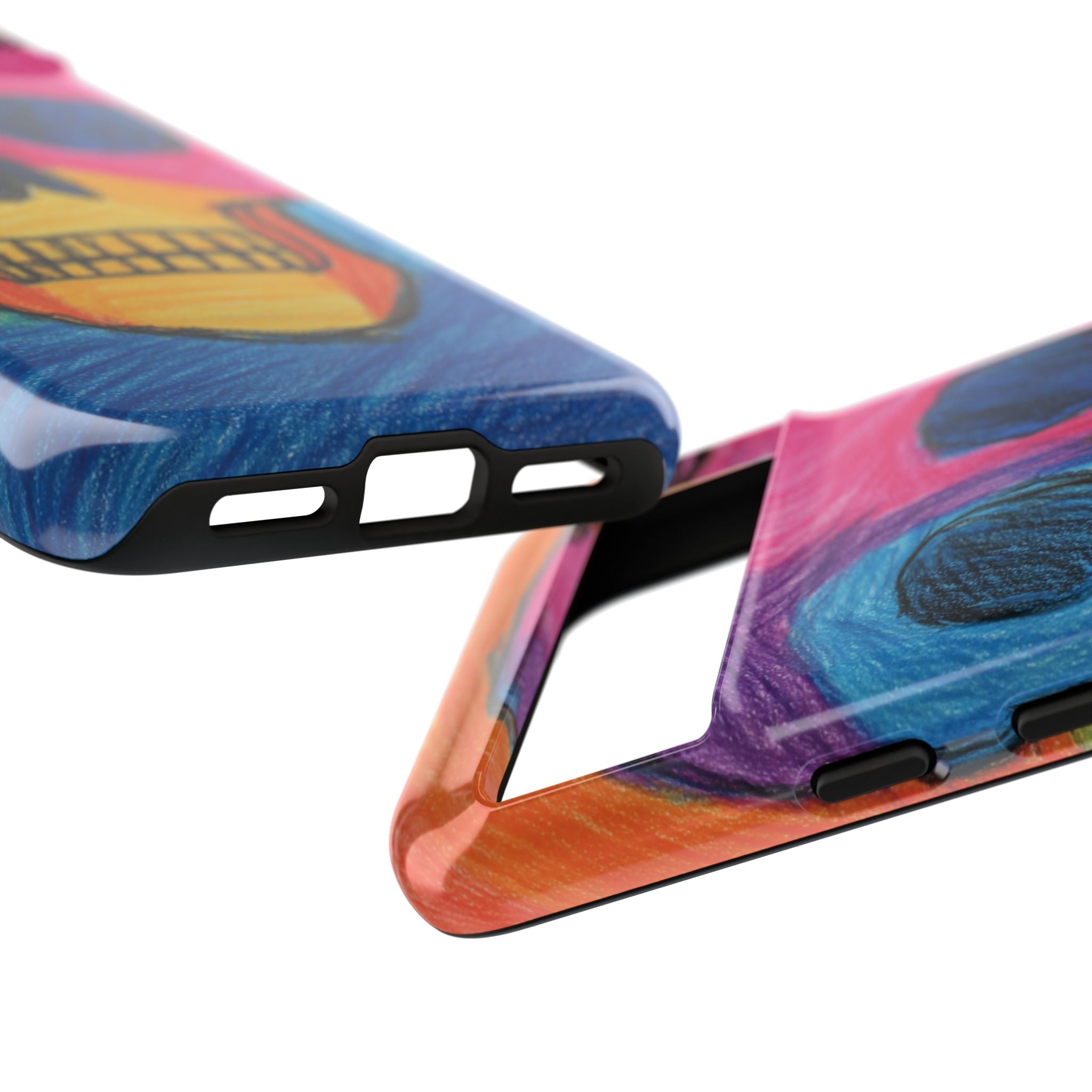 Vibrant Skull Phone Case | Tough Cases, Colorful Design, Unique Art Phone Cover