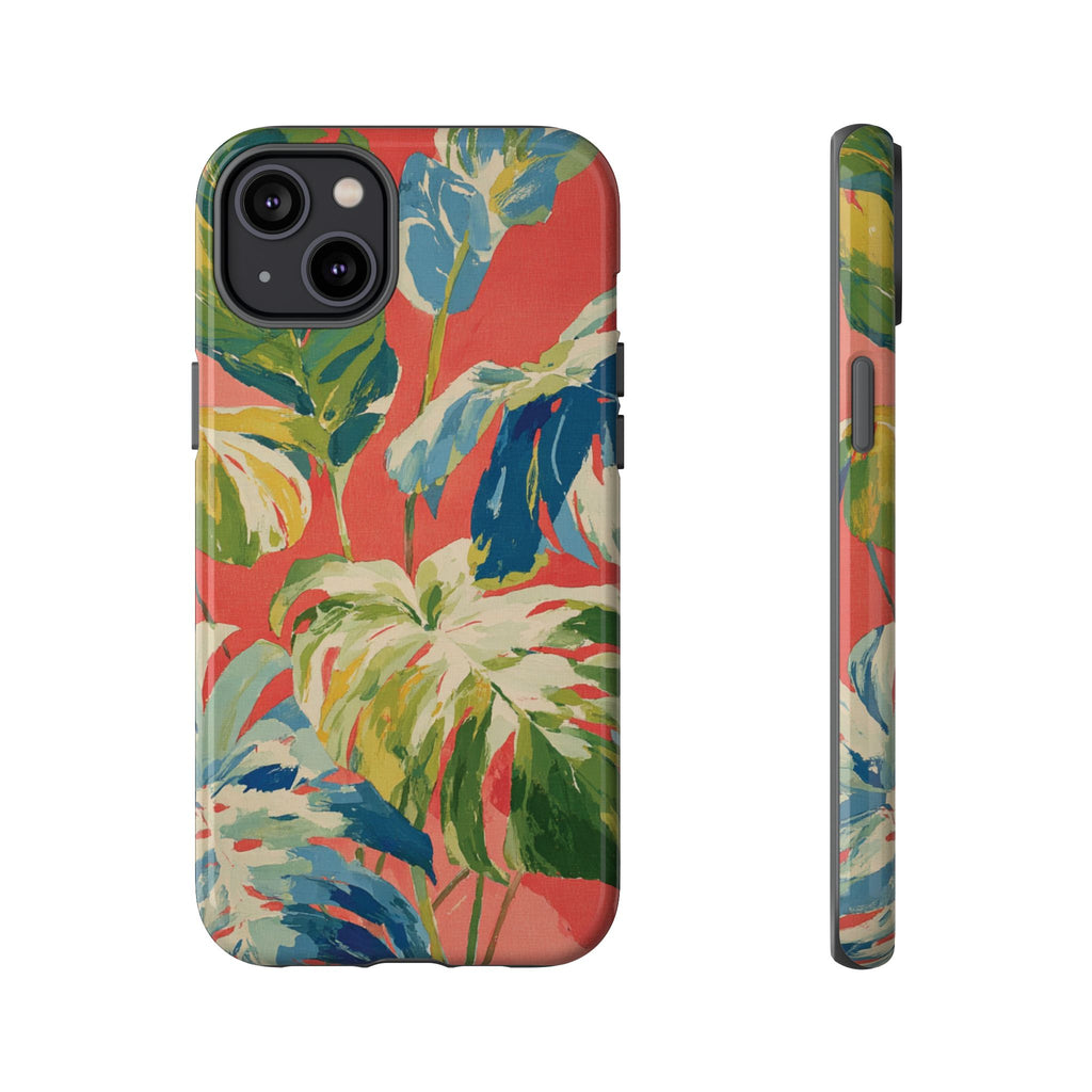 Tropical Phone Case, Floral Tough Case, Vibrant Phone Cover for Summer