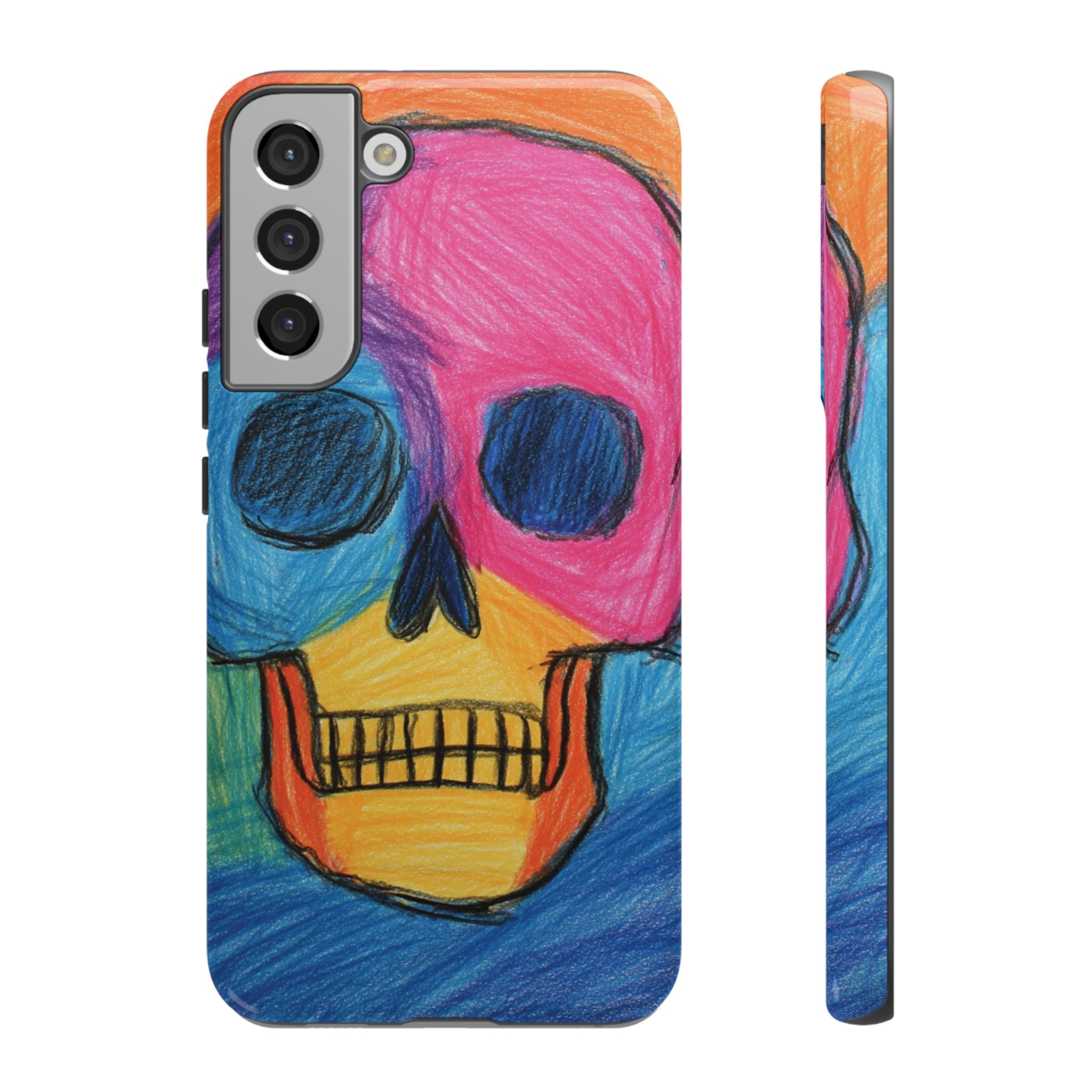 Vibrant Skull Phone Case | Tough Cases, Colorful Design, Unique Art Phone Cover
