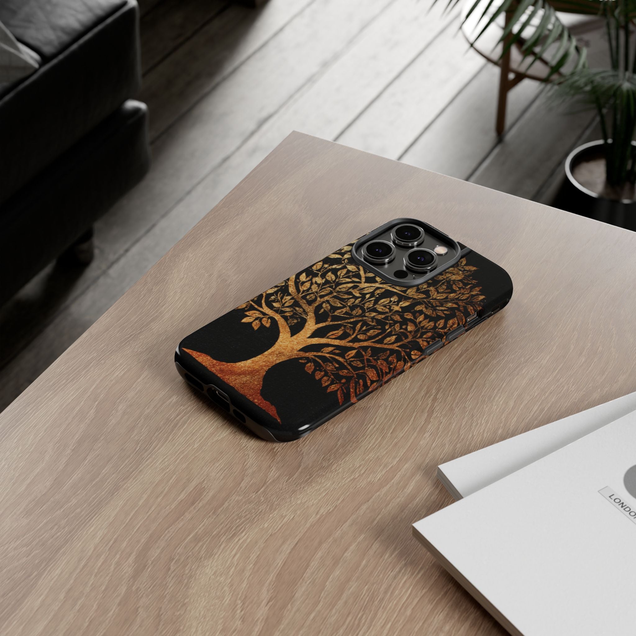 Golden Tree Phone Case, Tough Cases, Nature Lover Gift