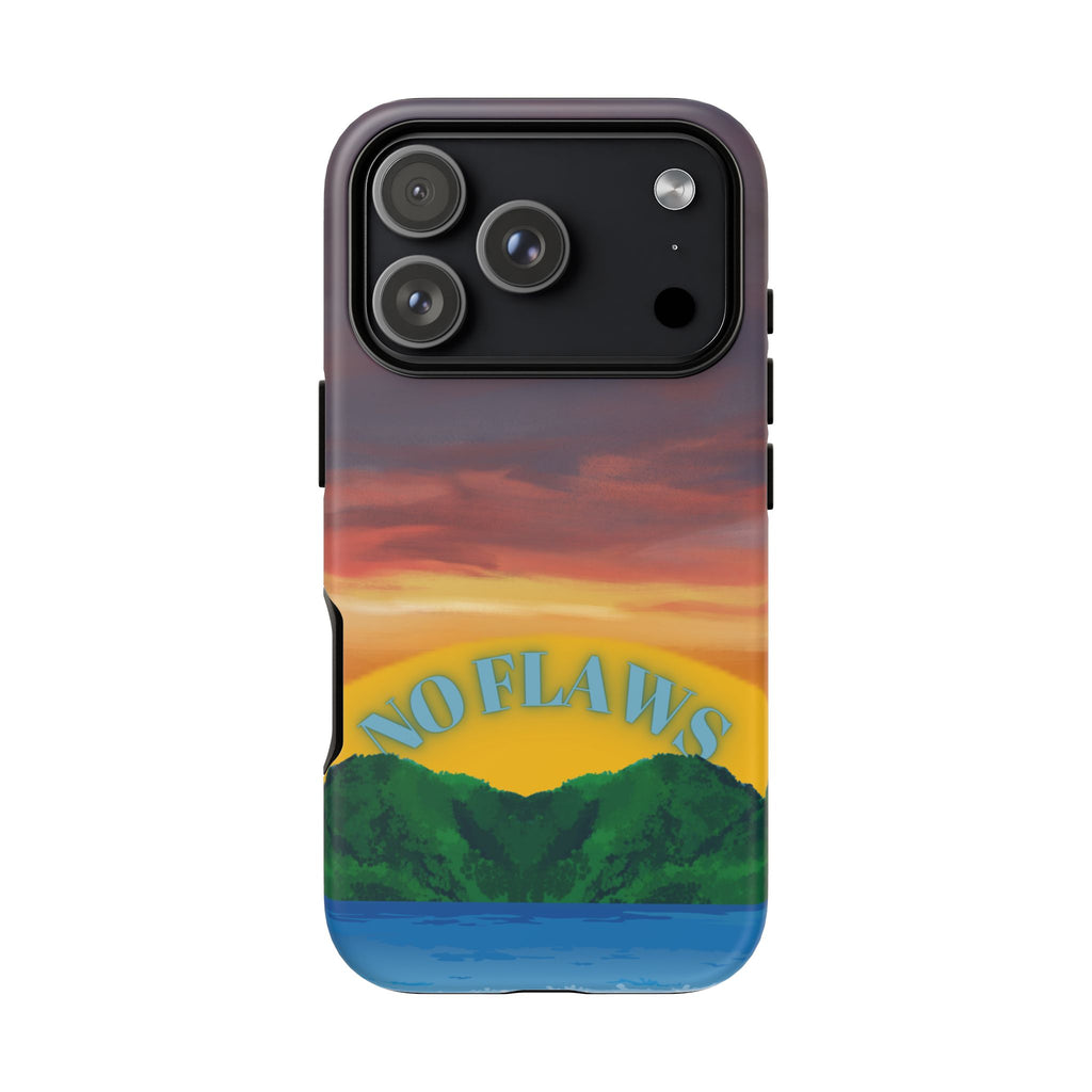 Sunset 'No Flaws' Tough Phone Case — Tropical Beach Protective Cover