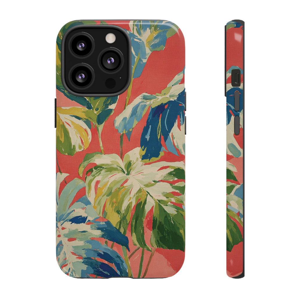 Tropical Phone Case, Floral Tough Case, Vibrant Phone Cover for Summer