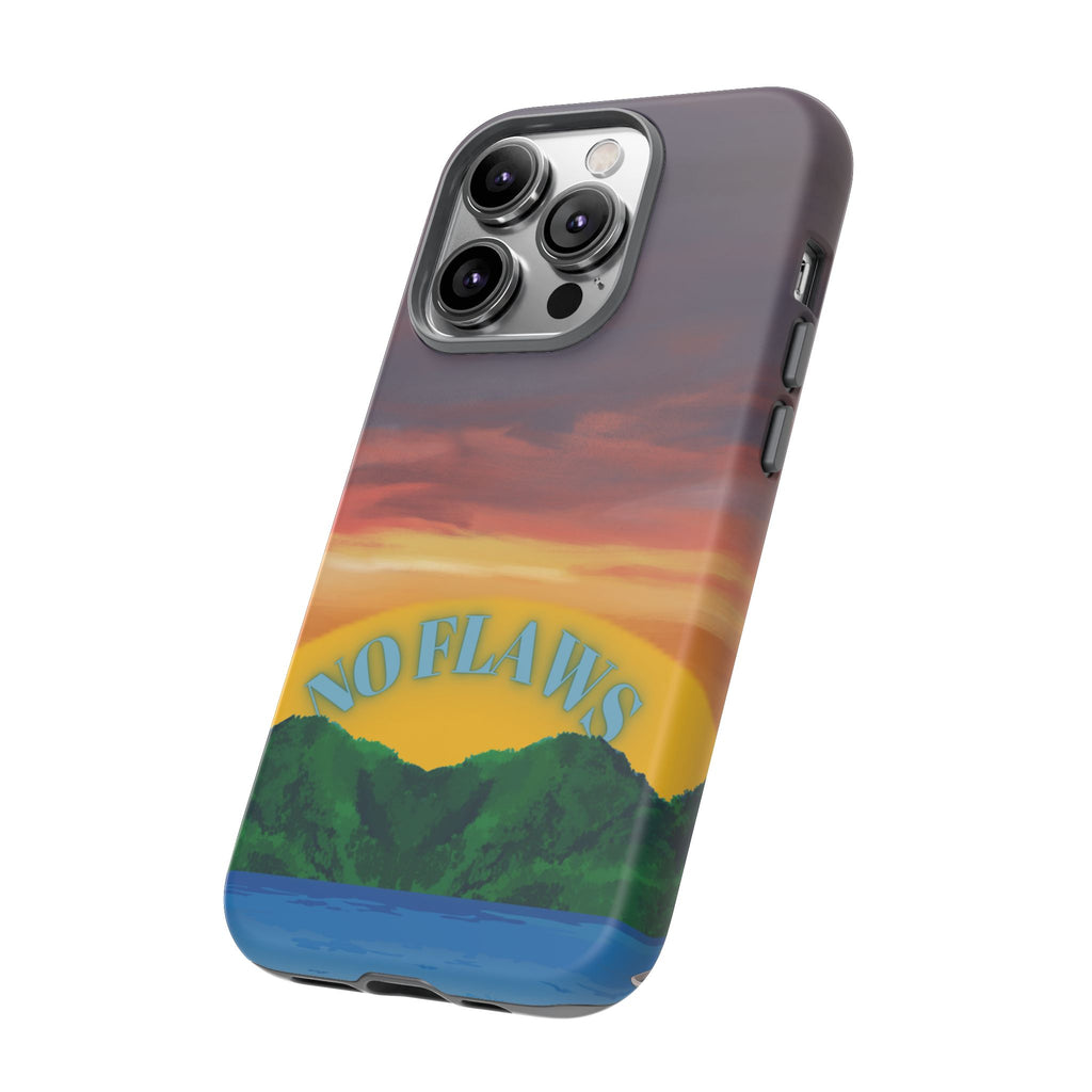 Sunset 'No Flaws' Tough Phone Case — Tropical Beach Protective Cover