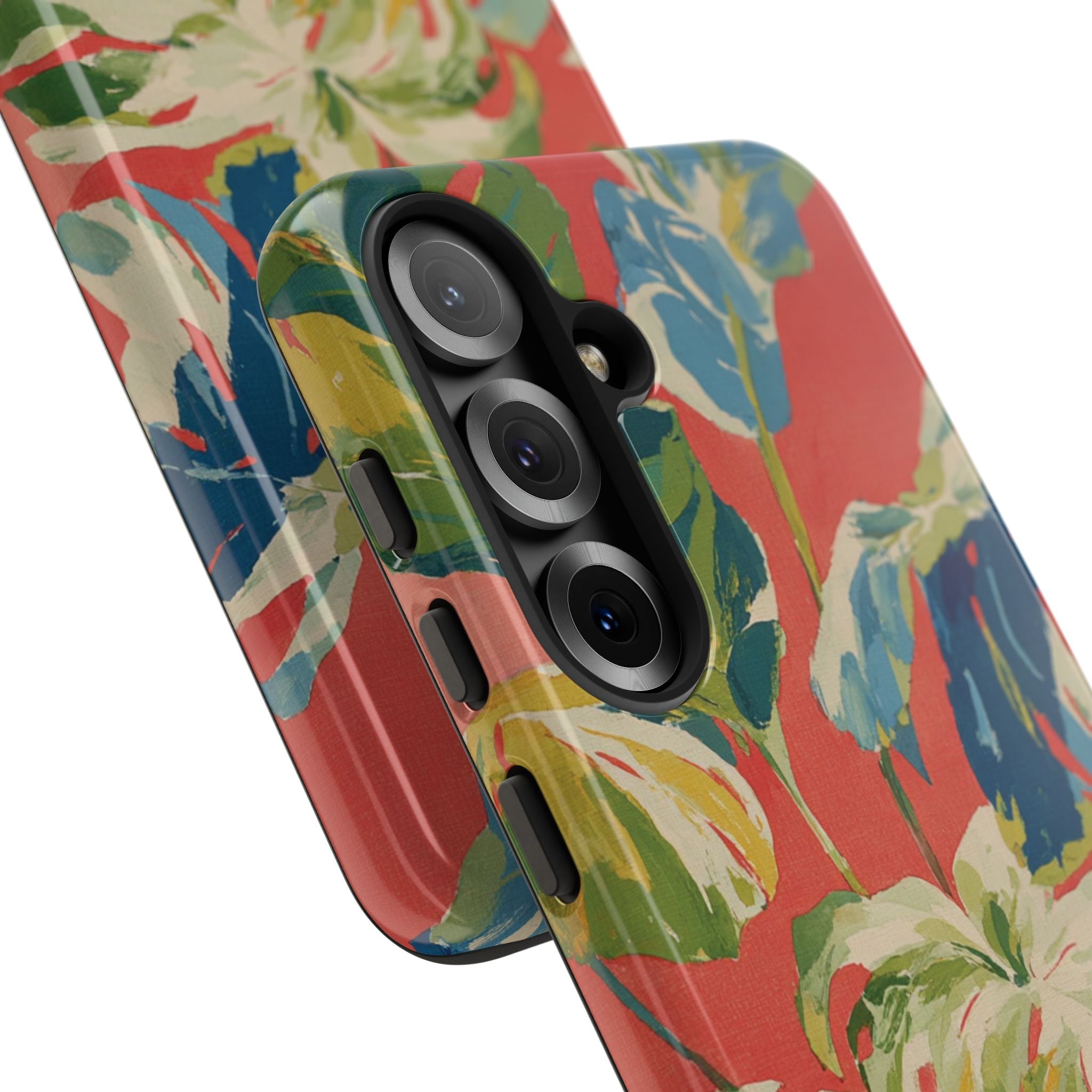 Tropical Phone Case, Floral Tough Case, Vibrant Phone Cover for Summer