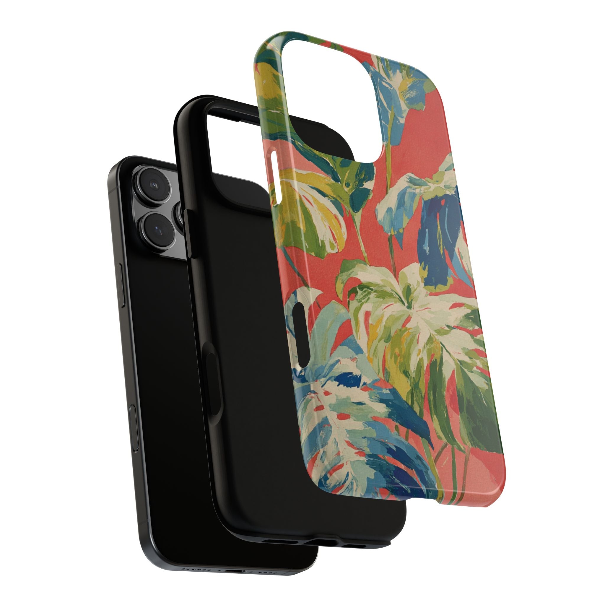 Tropical Phone Case, Floral Tough Case, Vibrant Phone Cover for Summer