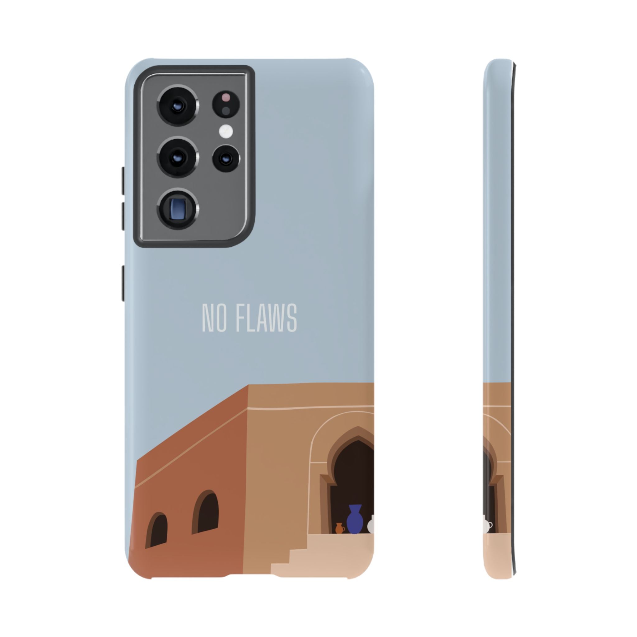 Minimal Desert Illustration “No Flaws” Protective Tough Case