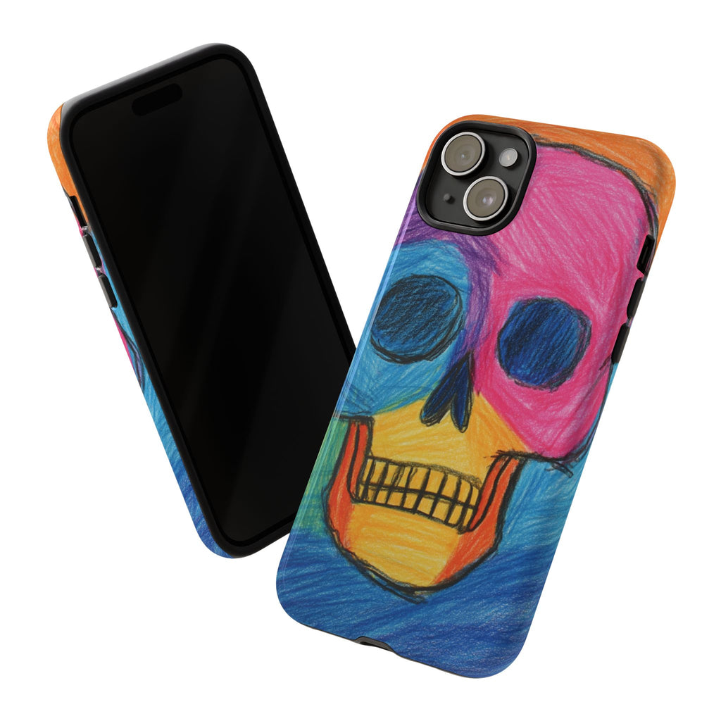 Vibrant Skull Phone Case | Tough Cases, Colorful Design, Unique Art Phone Cover