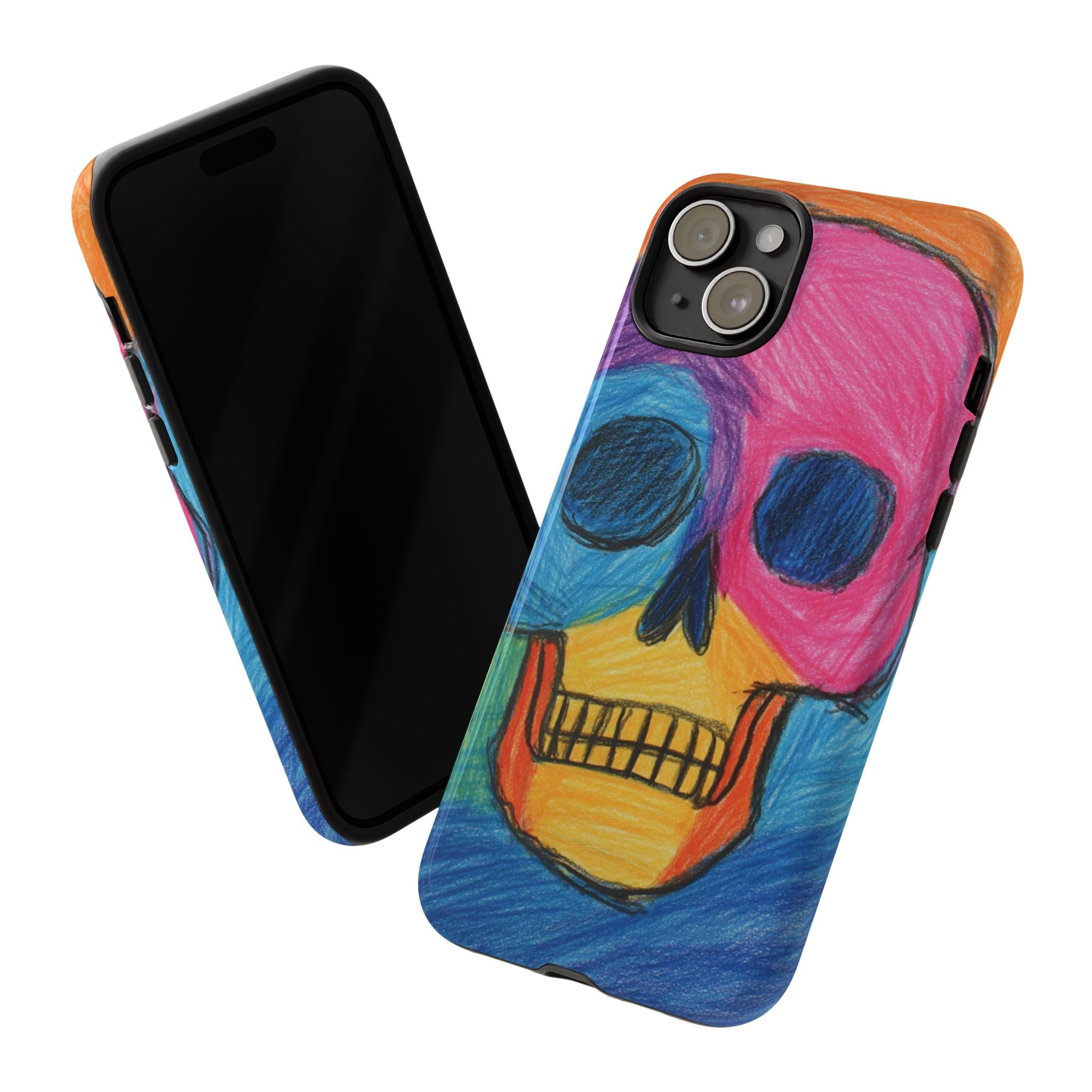Vibrant Skull Phone Case | Tough Cases, Colorful Design, Unique Art Phone Cover