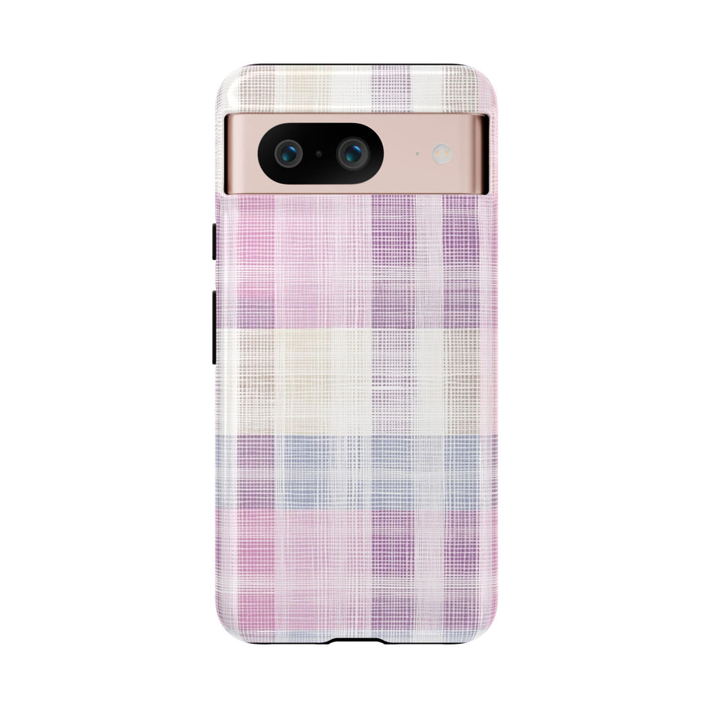 Pink Plaid Phone Case, Trendy Accessories, Birthday, Everyday Use, Tough Cases