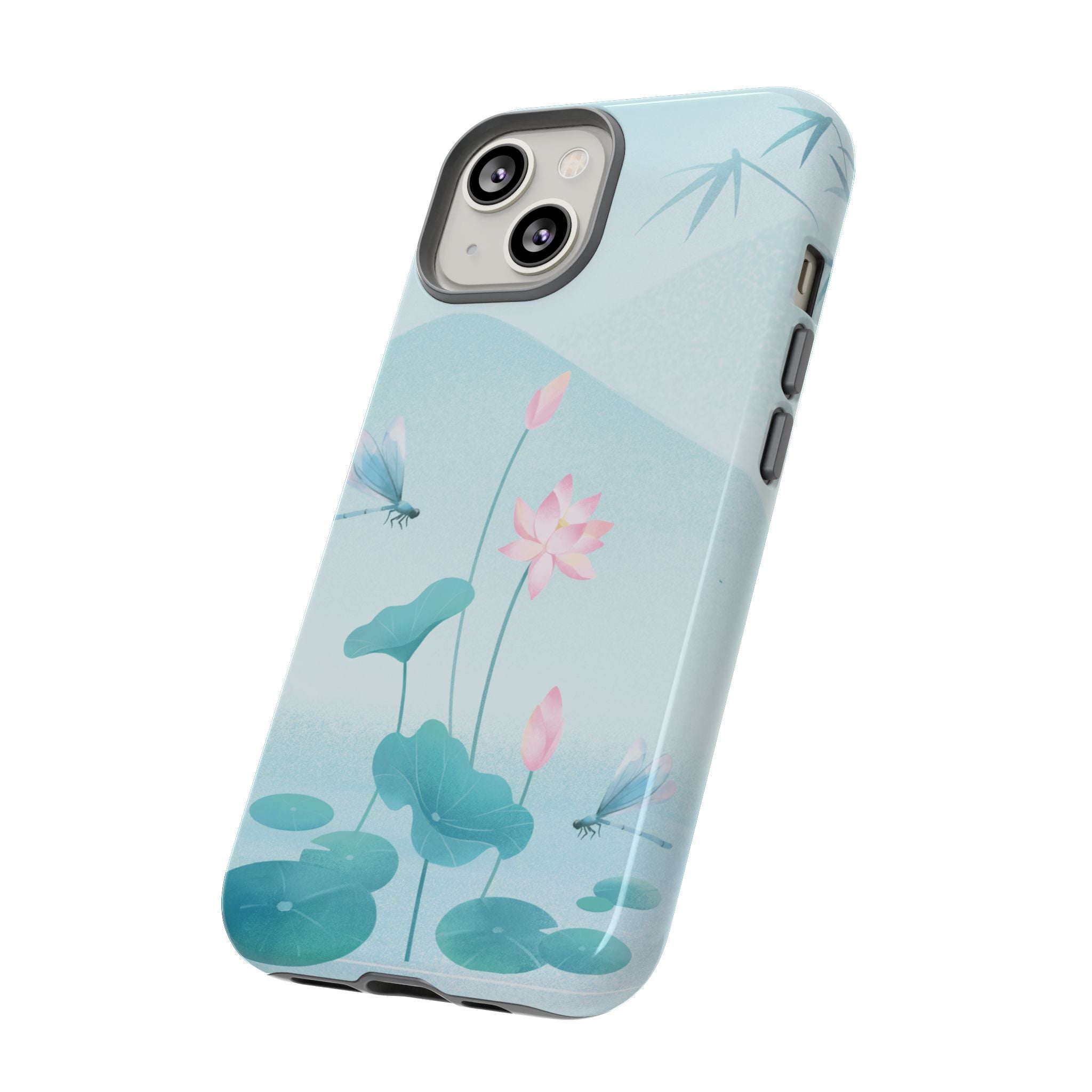 Lotus Pond Phone Case — Serene Floral iPhone Protective Cover
