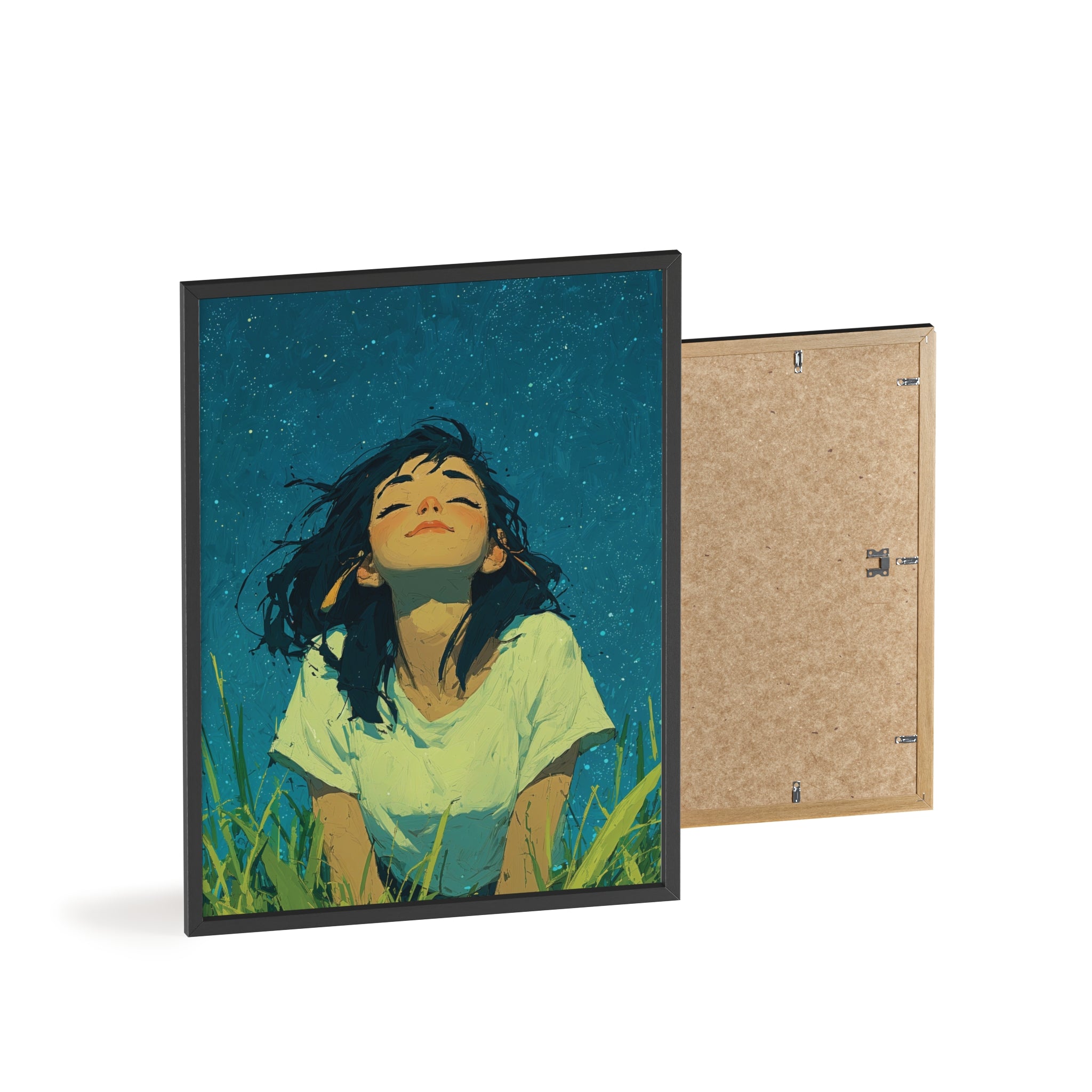 Beneath the Blue: The Joy of Stillness – Framed Art Poster