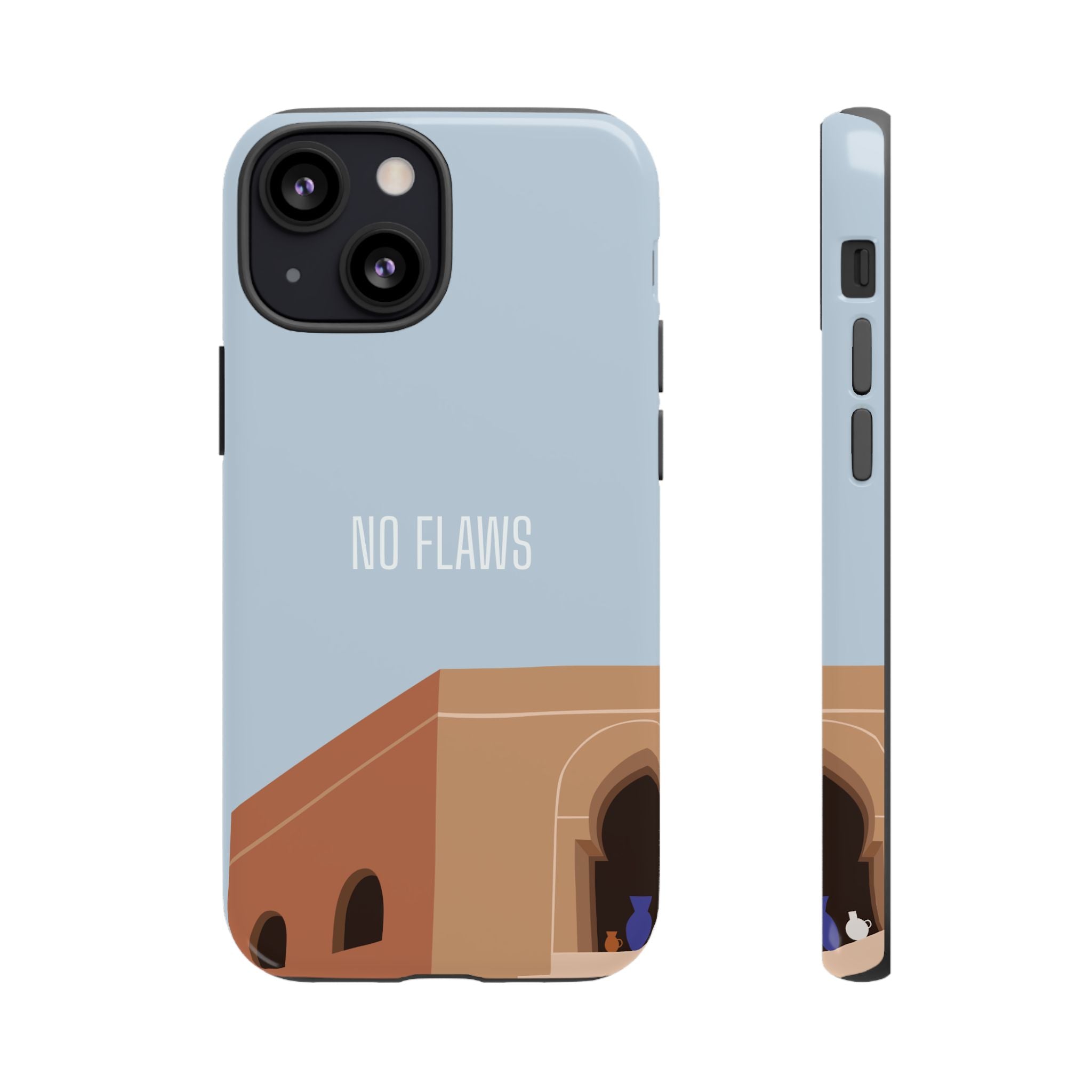 Minimal Desert Illustration “No Flaws” Protective Tough Case