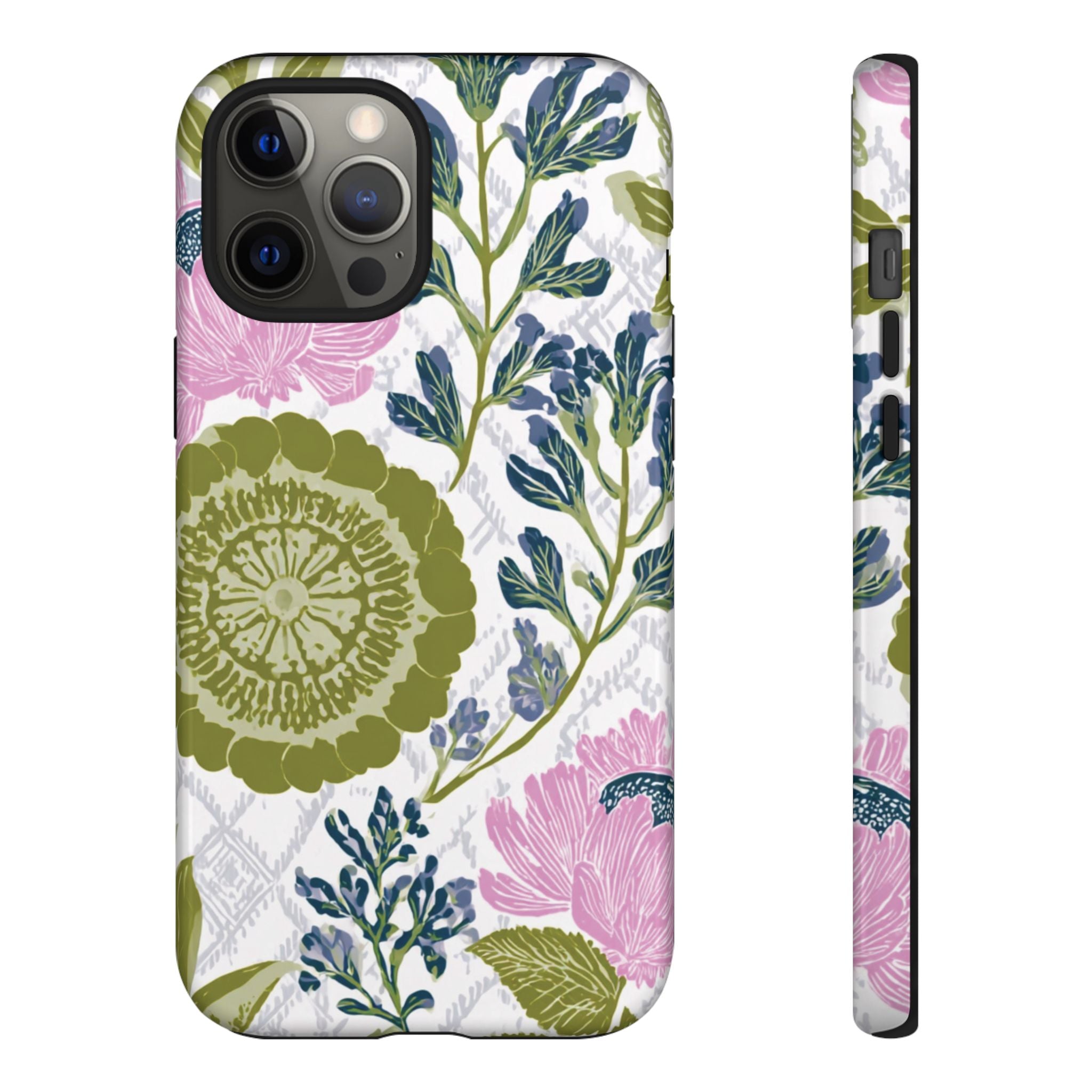 Floral Phone Case, Tough Cases with Elegant Design, Stylish Phone Accessories