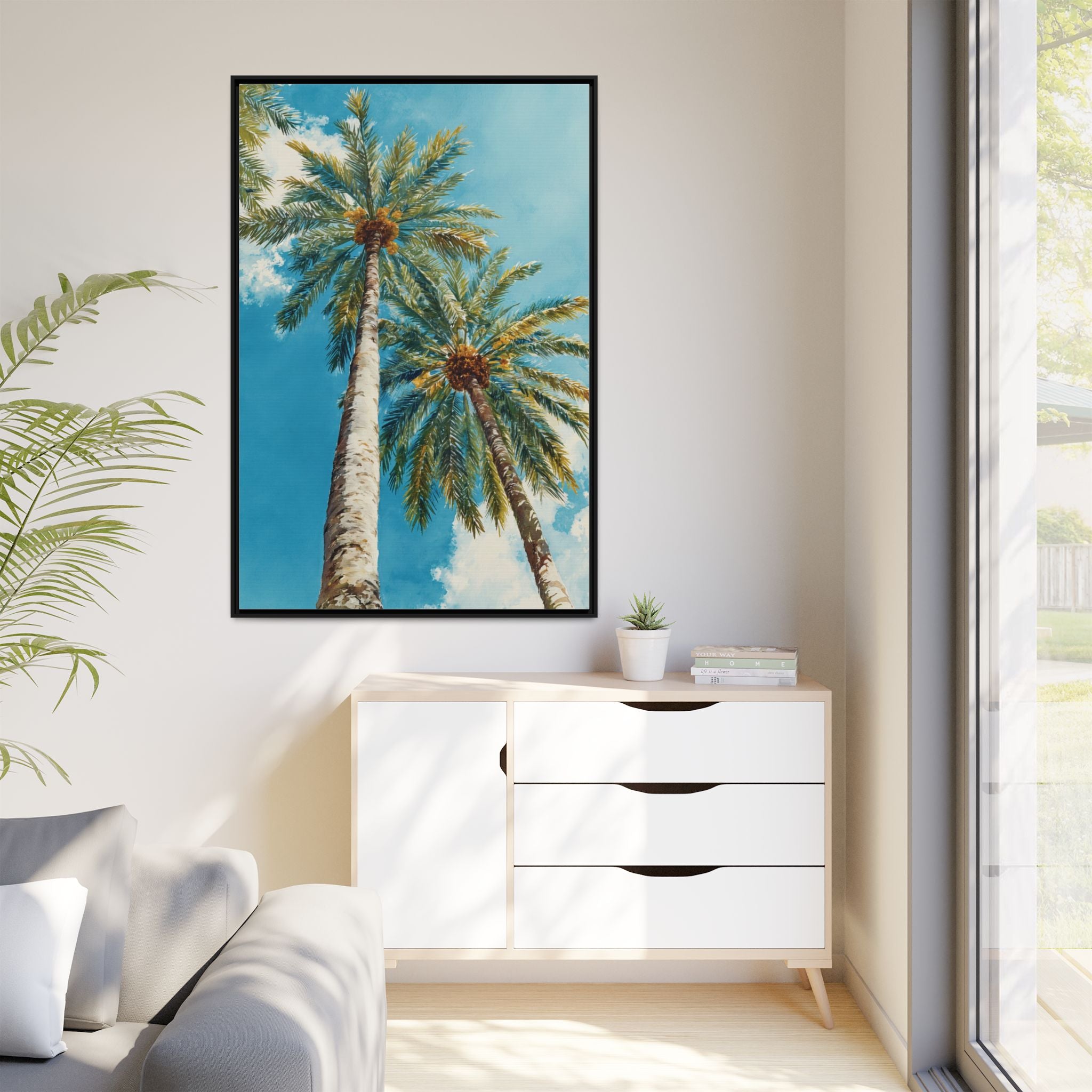 Palm Tree Sky Matte Canvas Print