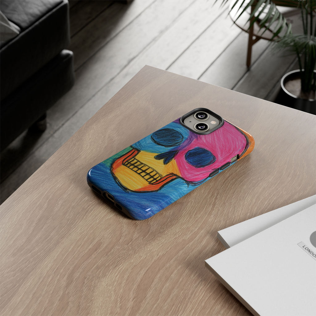 Vibrant Skull Phone Case | Tough Cases, Colorful Design, Unique Art Phone Cover