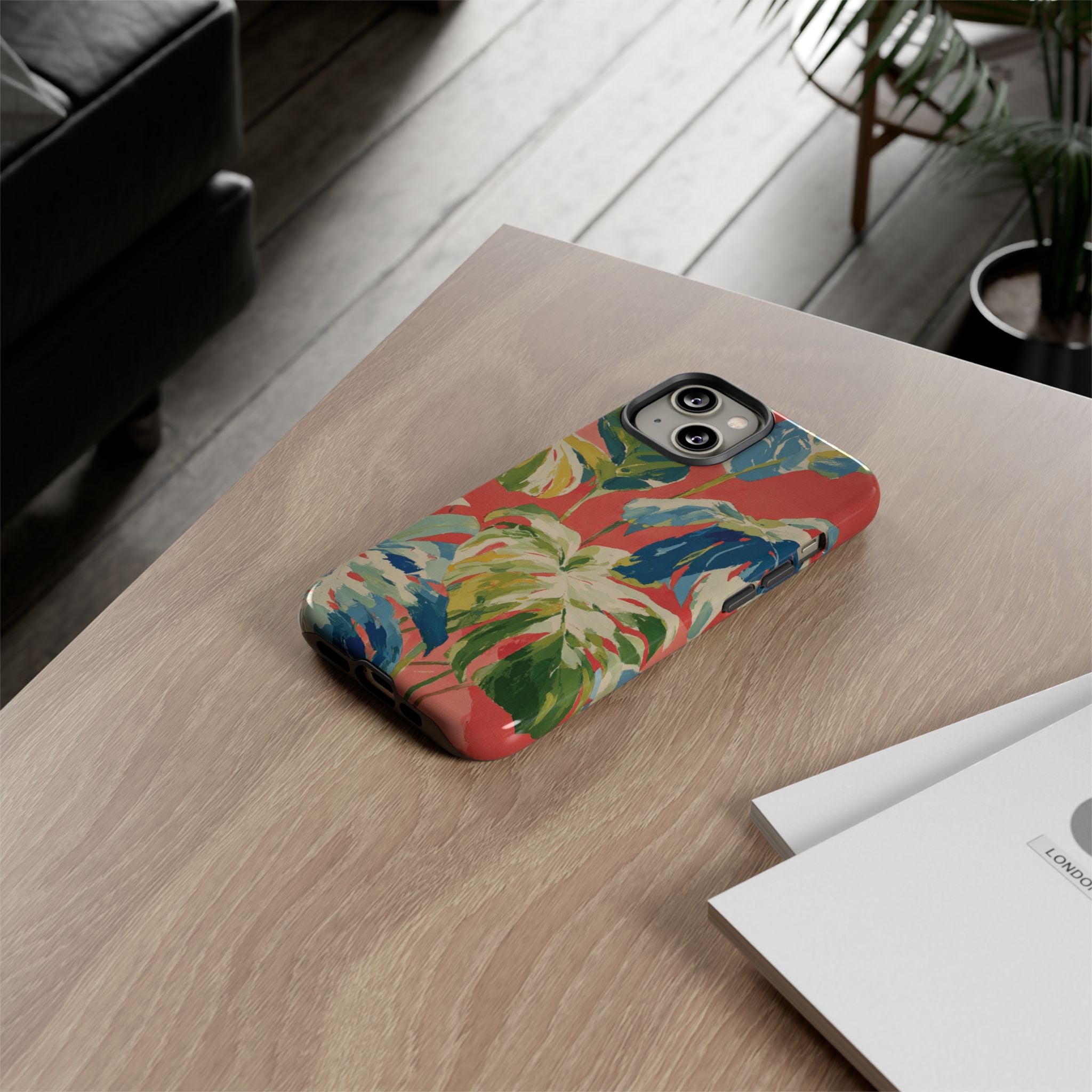 Tropical Phone Case, Floral Tough Case, Vibrant Phone Cover for Summer