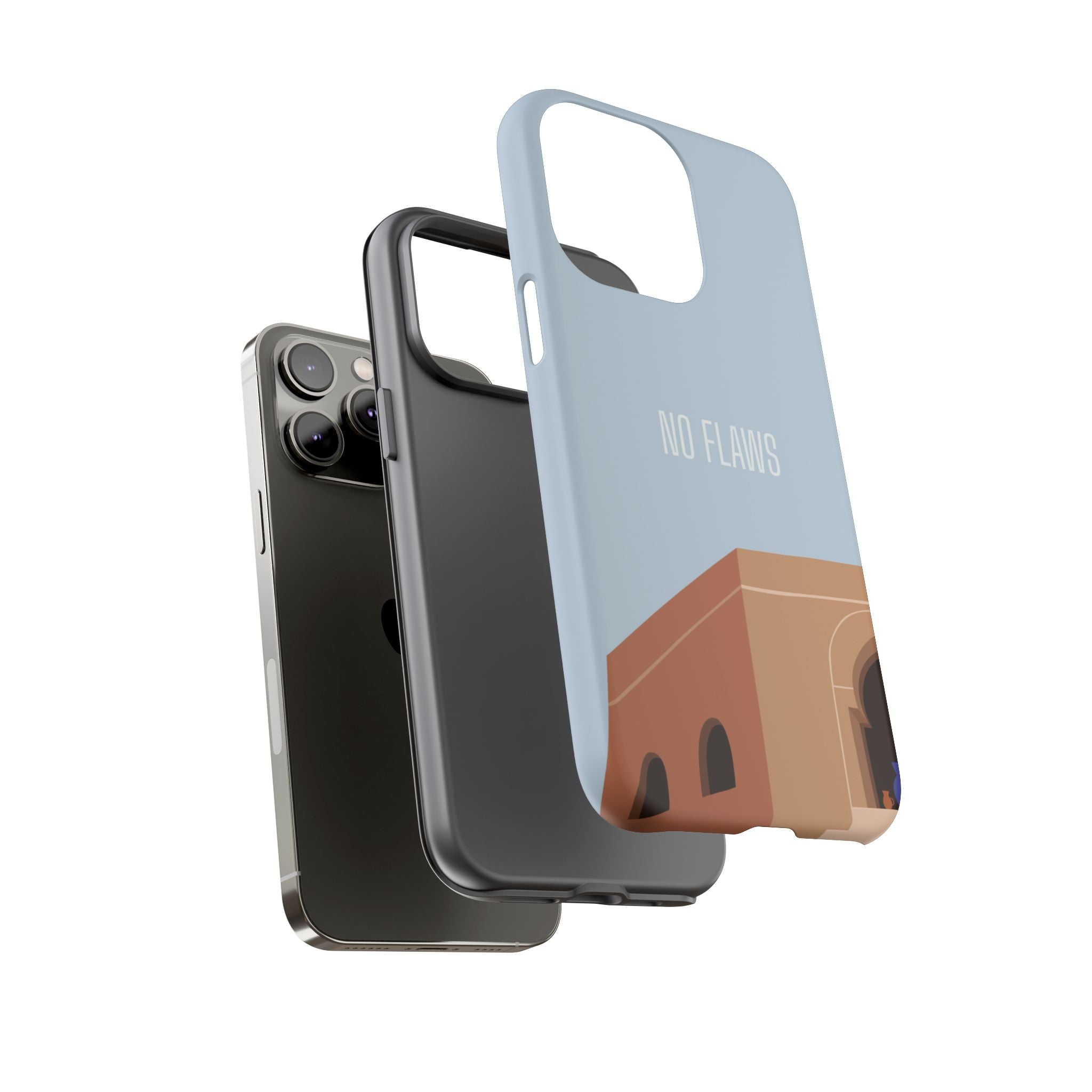 Minimal Desert Illustration “No Flaws” Protective Tough Case