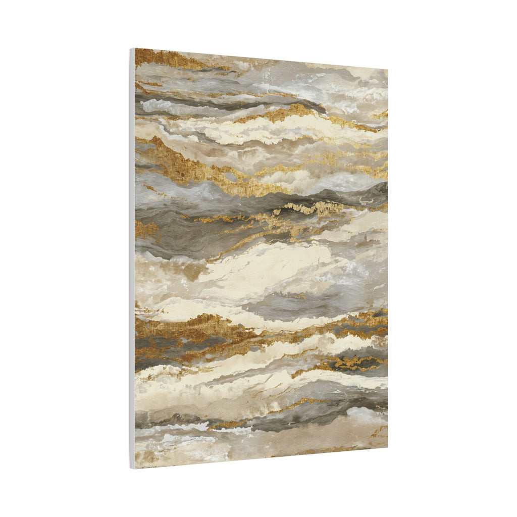 Abstract Gold Marble Canvas Print — Neutral Earth-Tone Wall Art