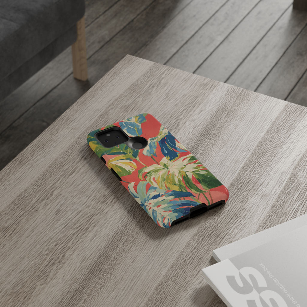 Tropical Phone Case, Floral Tough Case, Vibrant Phone Cover for Summer