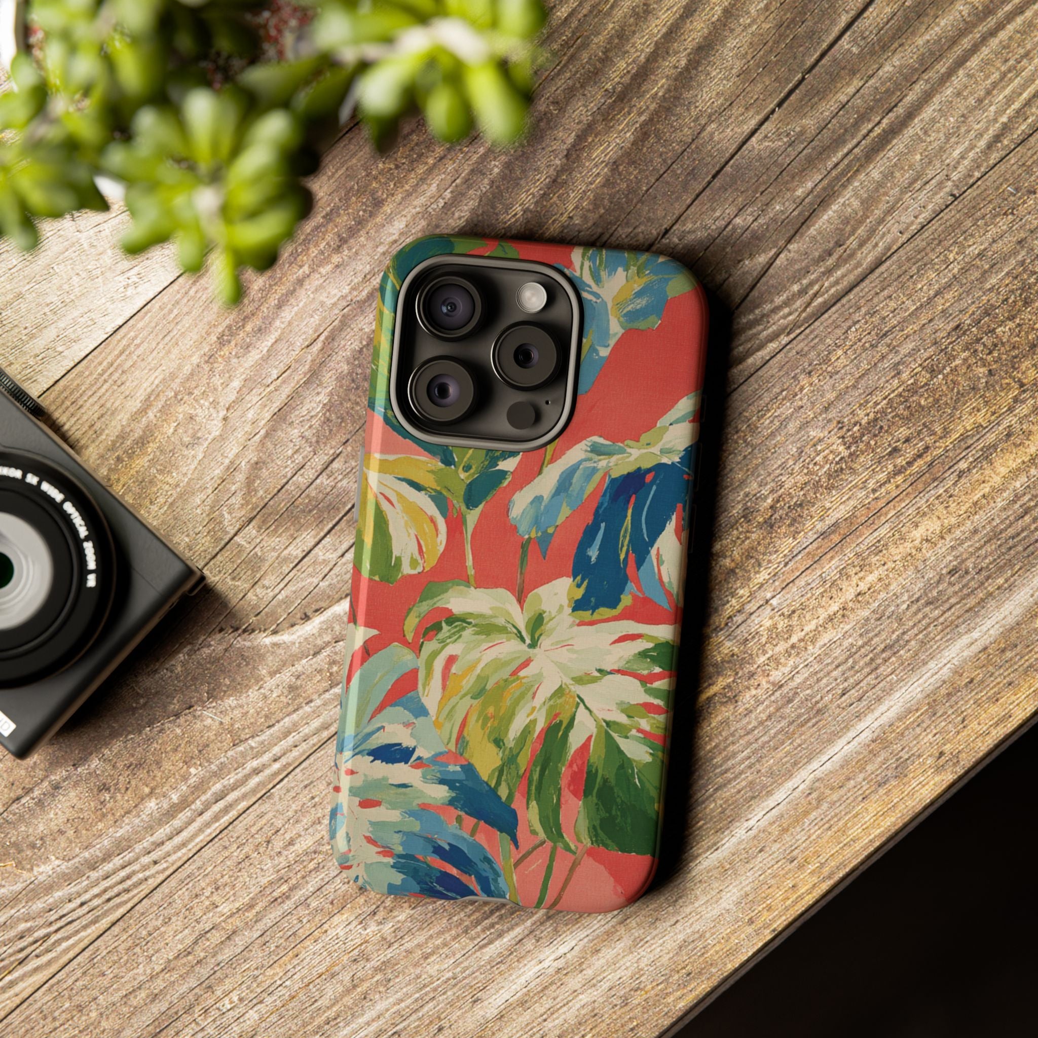 Tropical Phone Case, Floral Tough Case, Vibrant Phone Cover for Summer