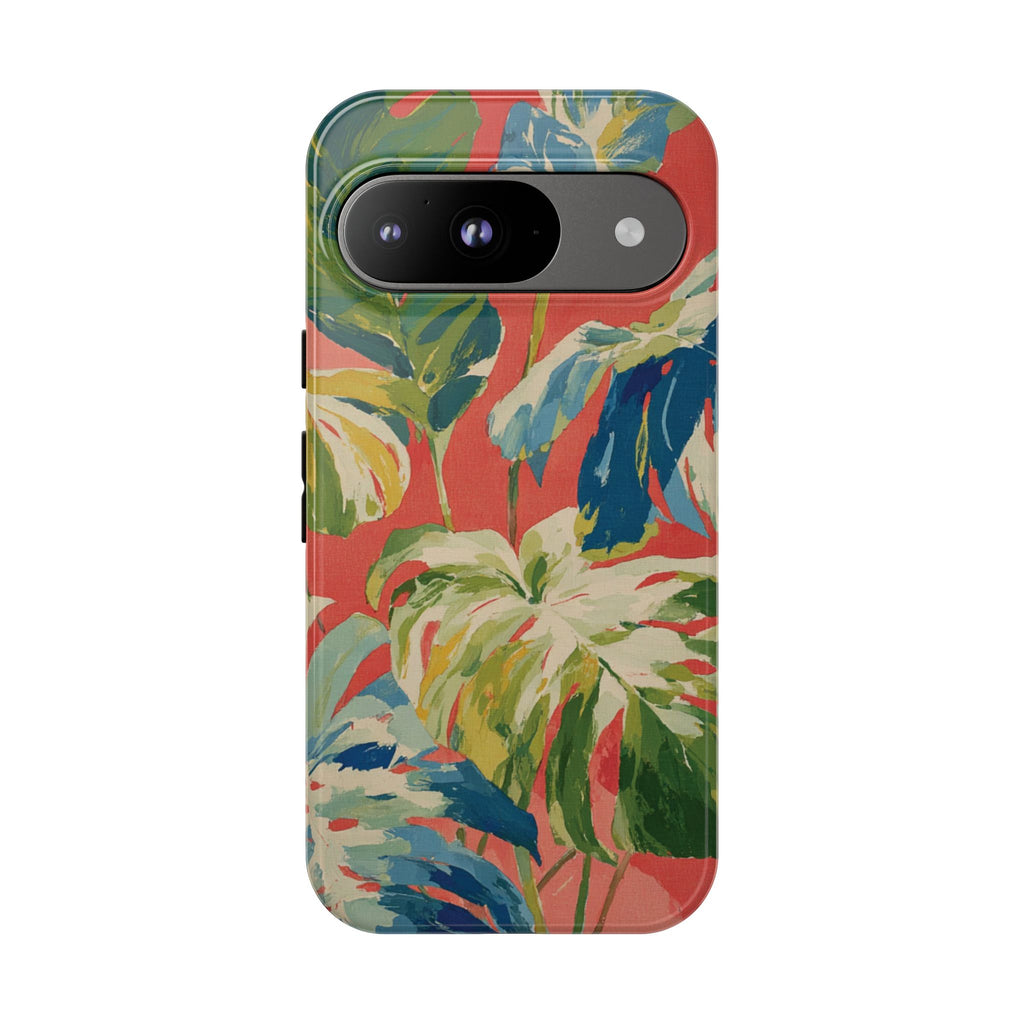 Tropical Phone Case, Floral Tough Case, Vibrant Phone Cover for Summer
