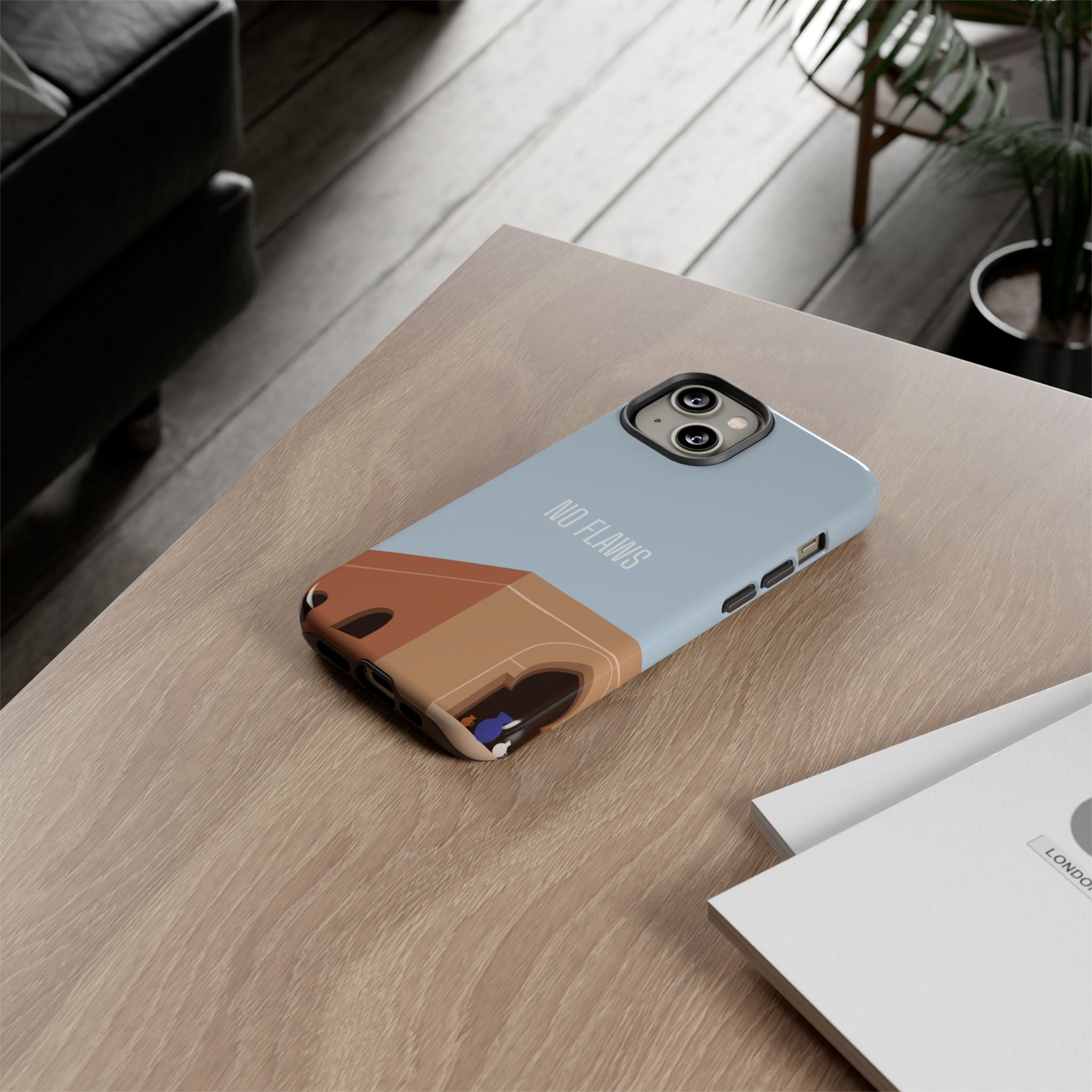 Minimal Desert Illustration “No Flaws” Protective Tough Case