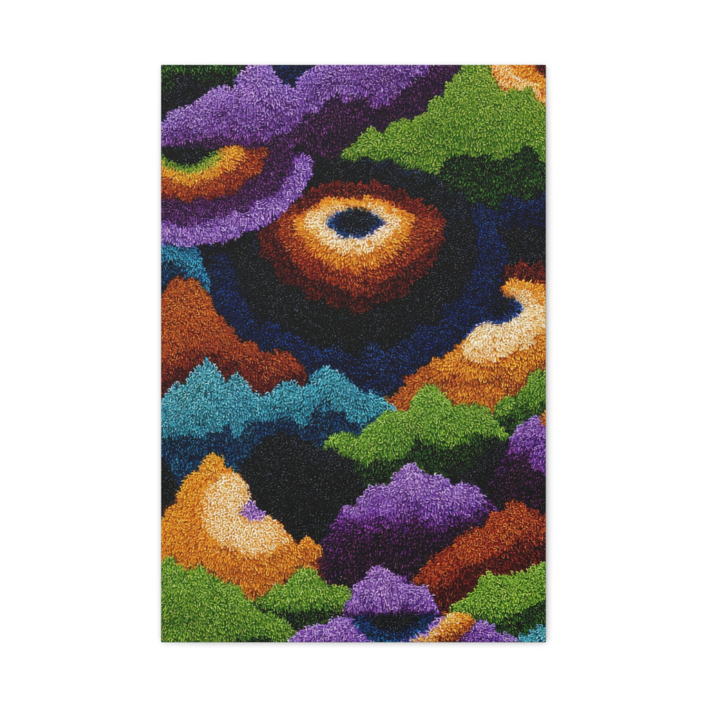 Abstract Colorful Landscape Matte Canvas – Stretched Wall Art