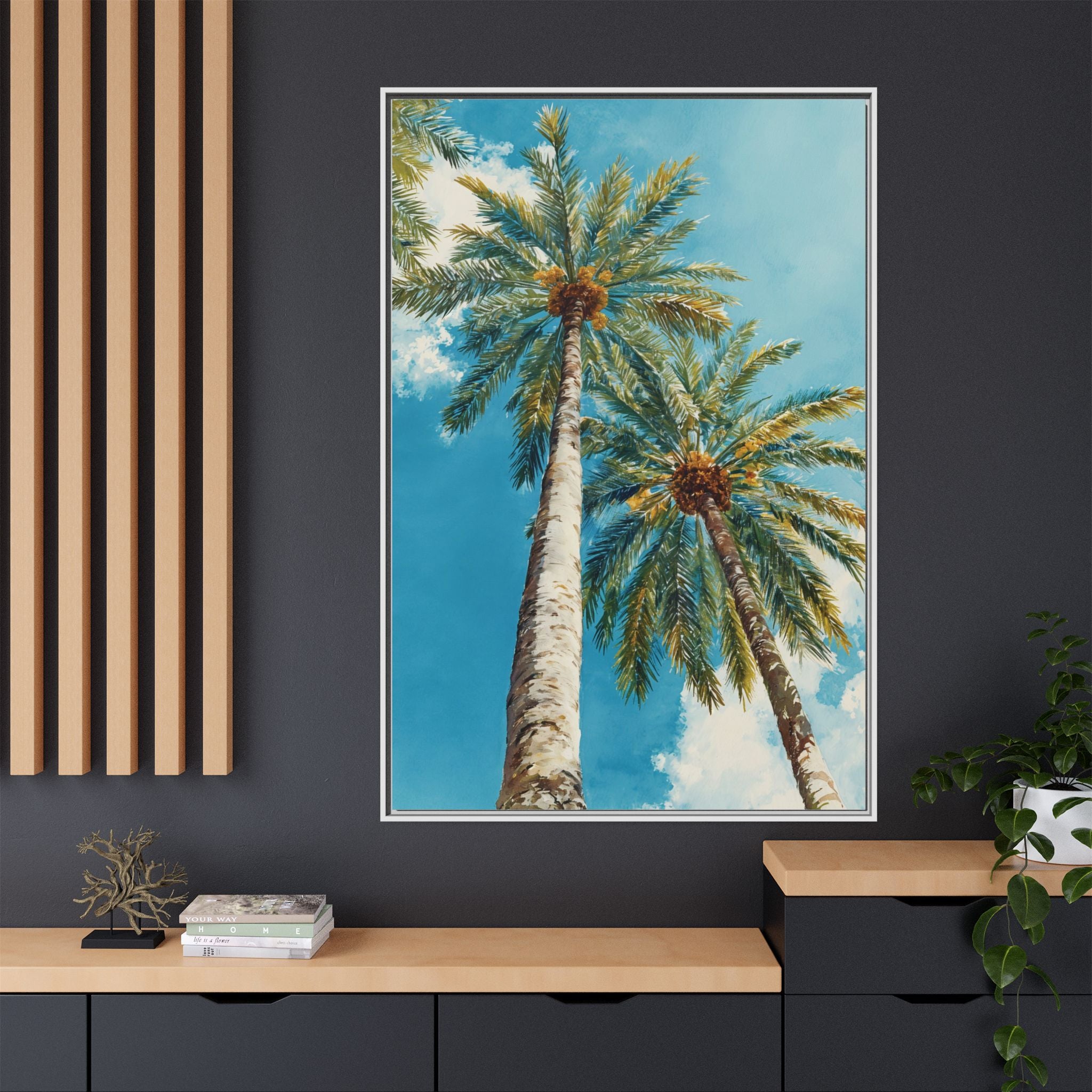 Palm Tree Sky Matte Canvas Print