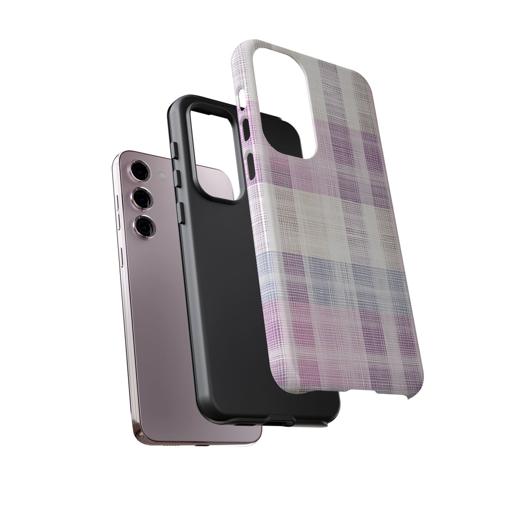 Pink Plaid Phone Case, Trendy Accessories, Birthday, Everyday Use, Tough Cases