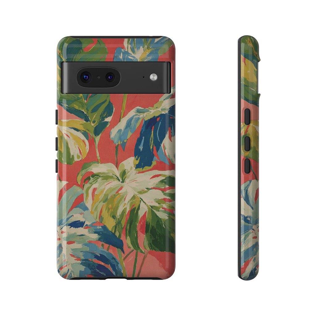 Tropical Phone Case, Floral Tough Case, Vibrant Phone Cover for Summer