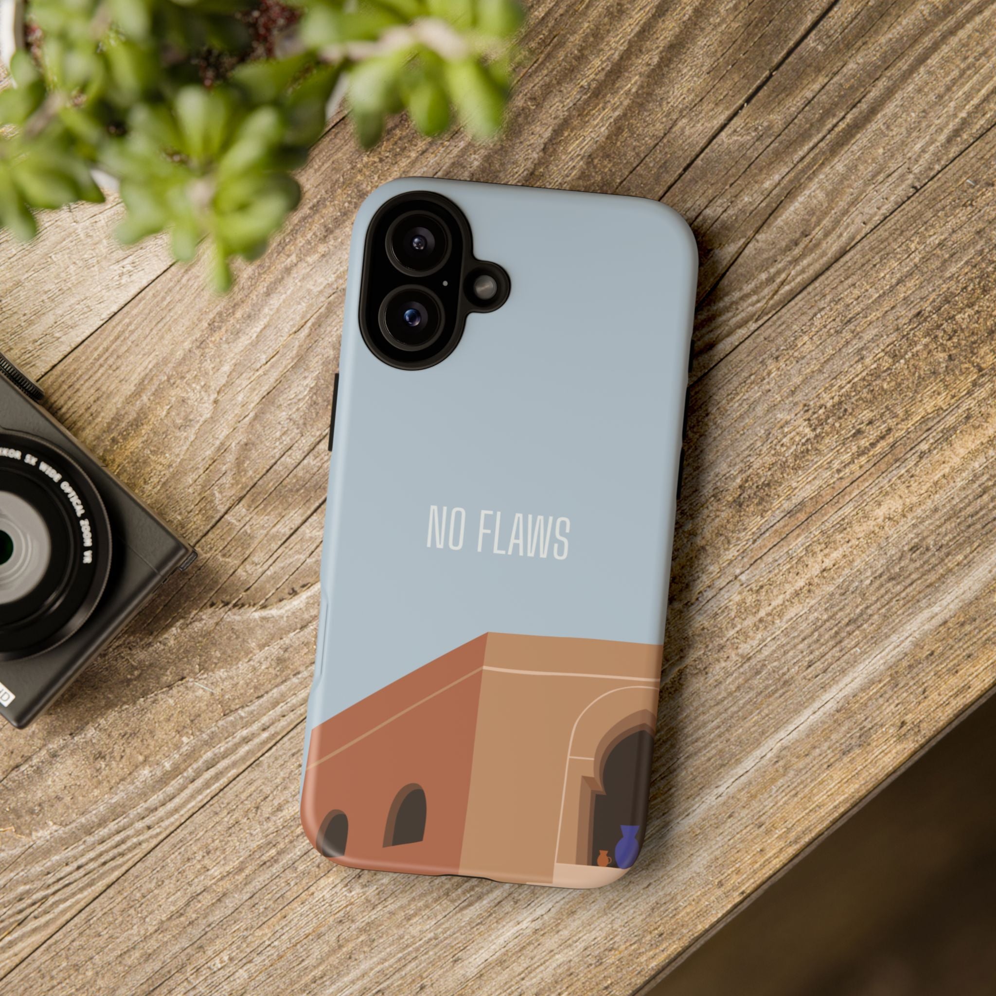 Minimal Desert Illustration “No Flaws” Protective Tough Case
