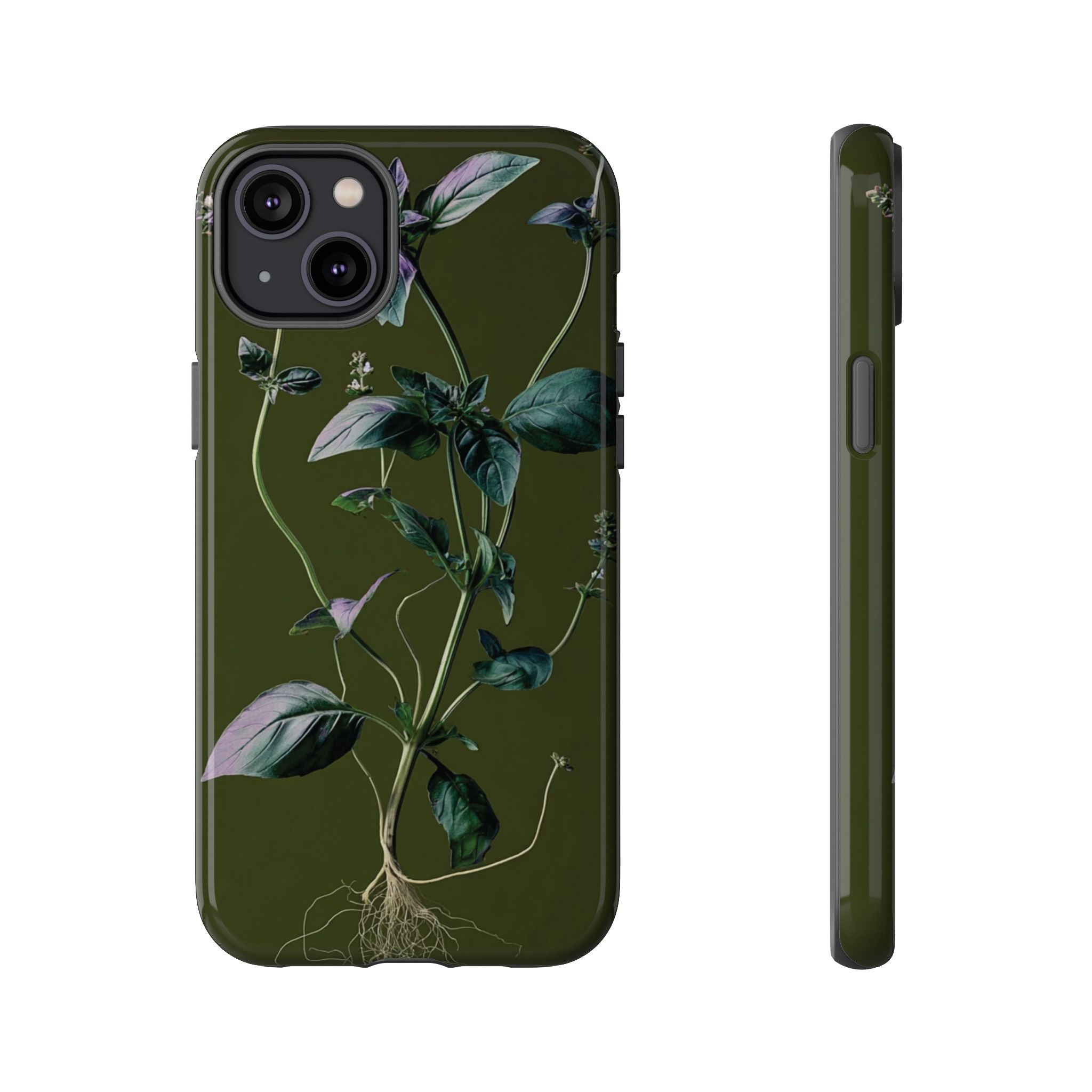 Green Botanical Phone Case, Floral Phone Cover, Nature Lover Gift