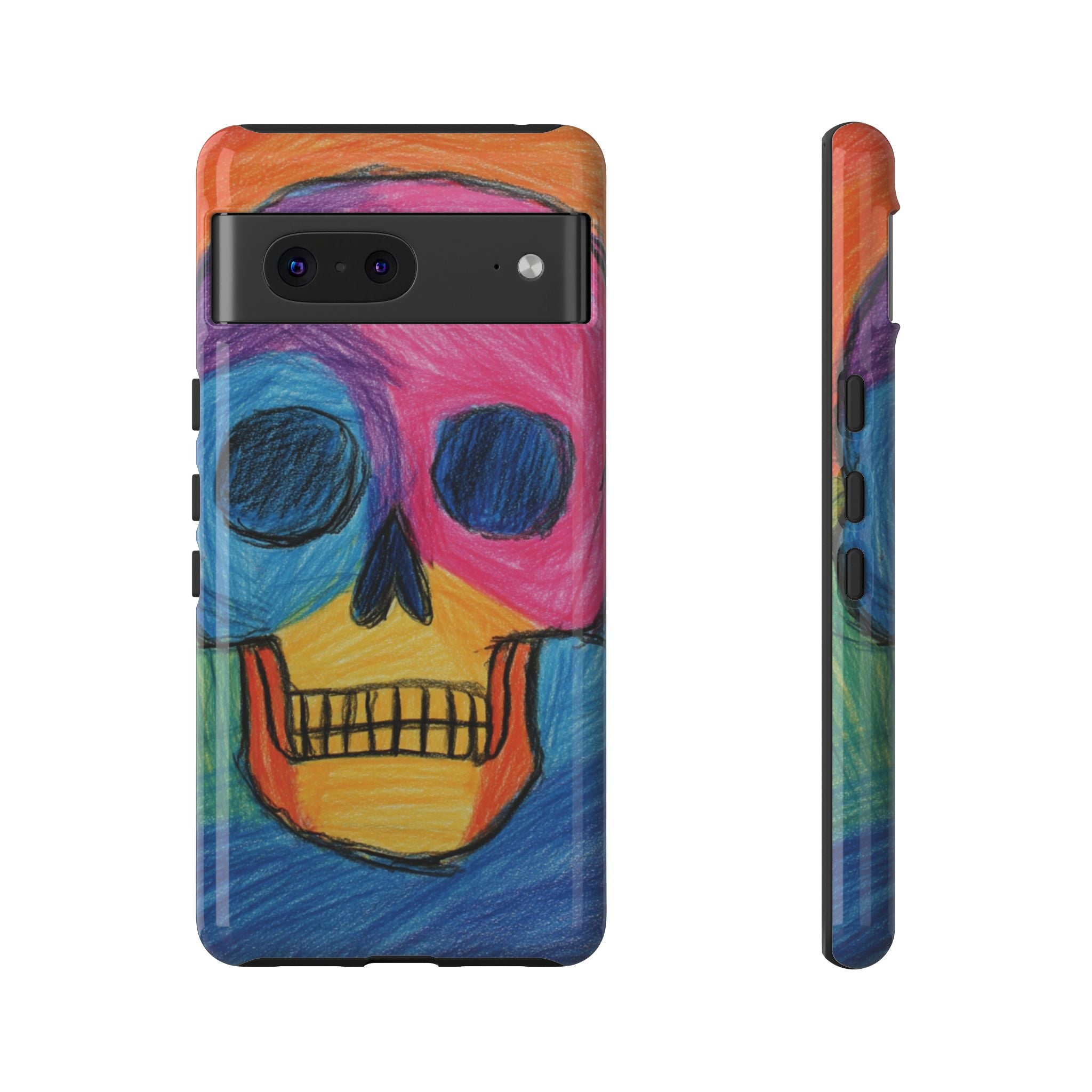 Vibrant Skull Phone Case | Tough Cases, Colorful Design, Unique Art Phone Cover