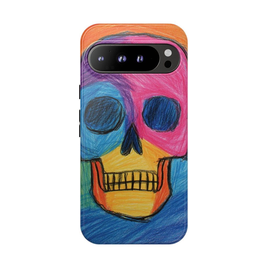 Vibrant Skull Phone Case | Tough Cases, Colorful Design, Unique Art Phone Cover