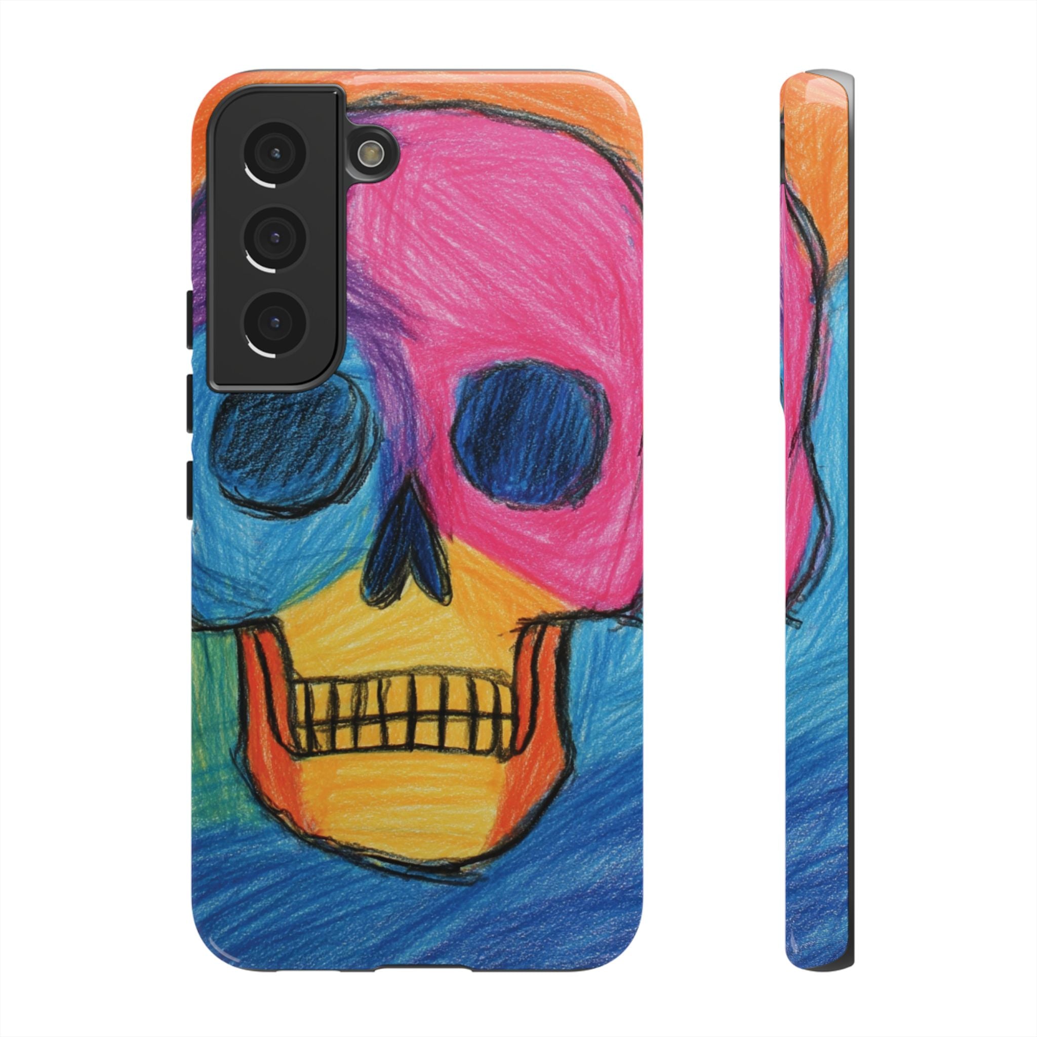 Vibrant Skull Phone Case | Tough Cases, Colorful Design, Unique Art Phone Cover