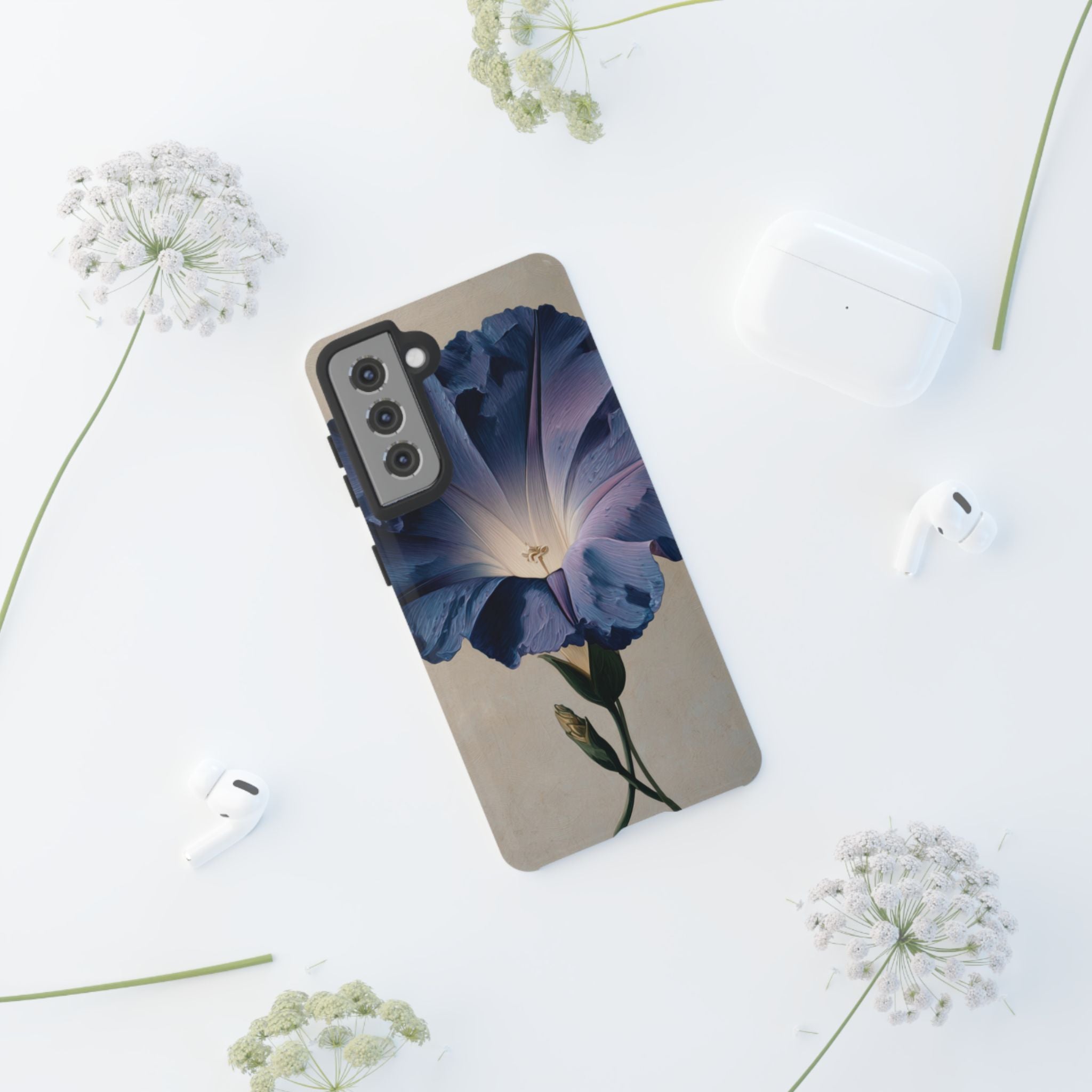 Floral Phone Case, Tough Cases with Purple Flower Design, Phone Accessories