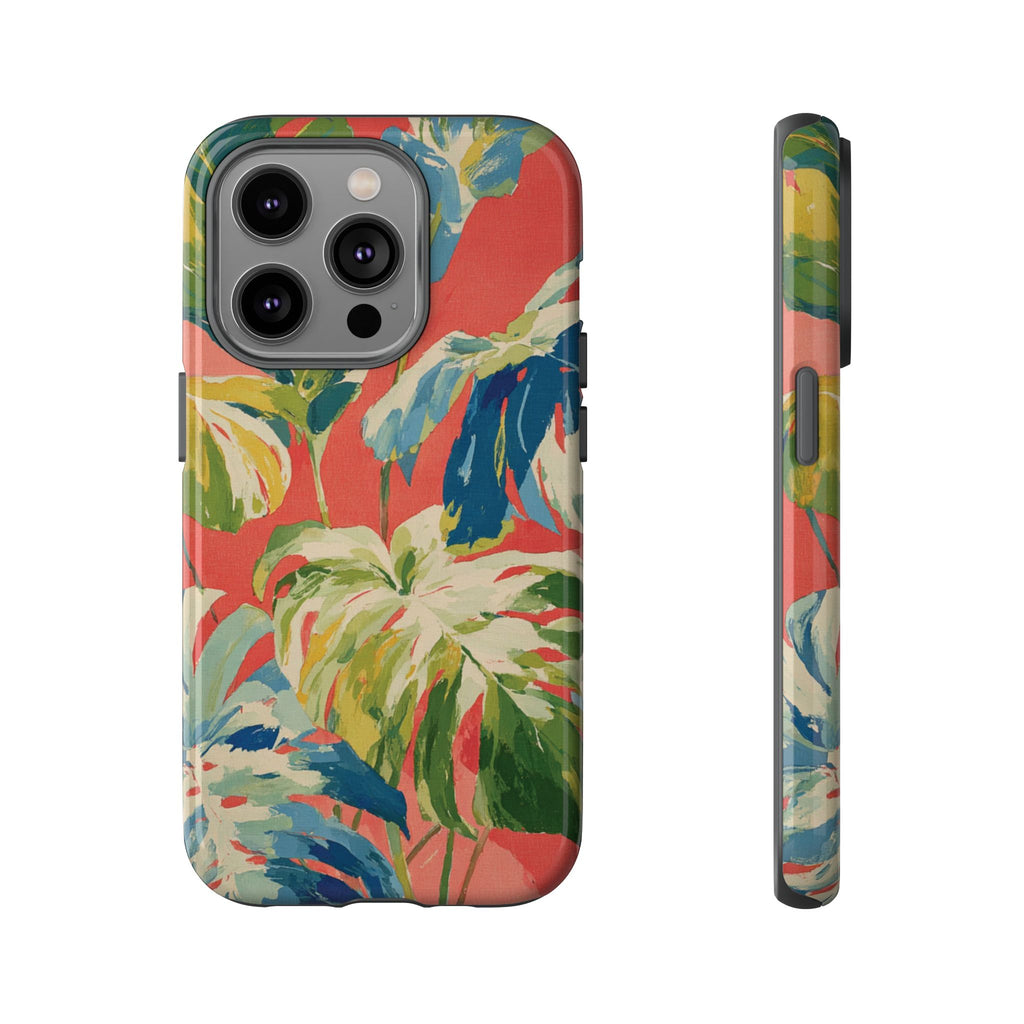 Tropical Phone Case, Floral Tough Case, Vibrant Phone Cover for Summer