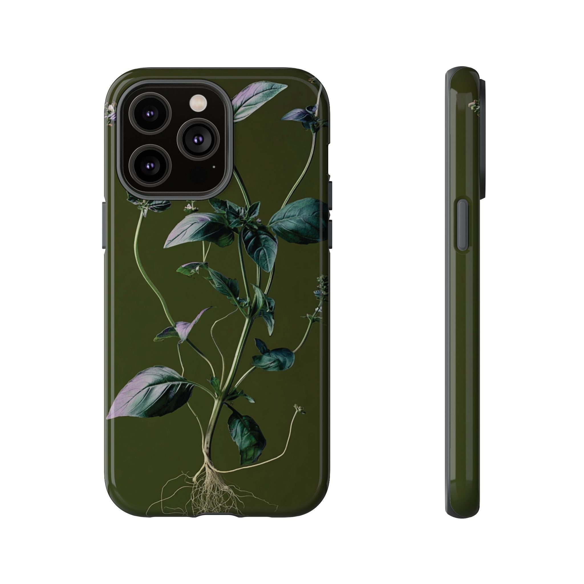 Green Botanical Phone Case, Floral Phone Cover, Nature Lover Gift